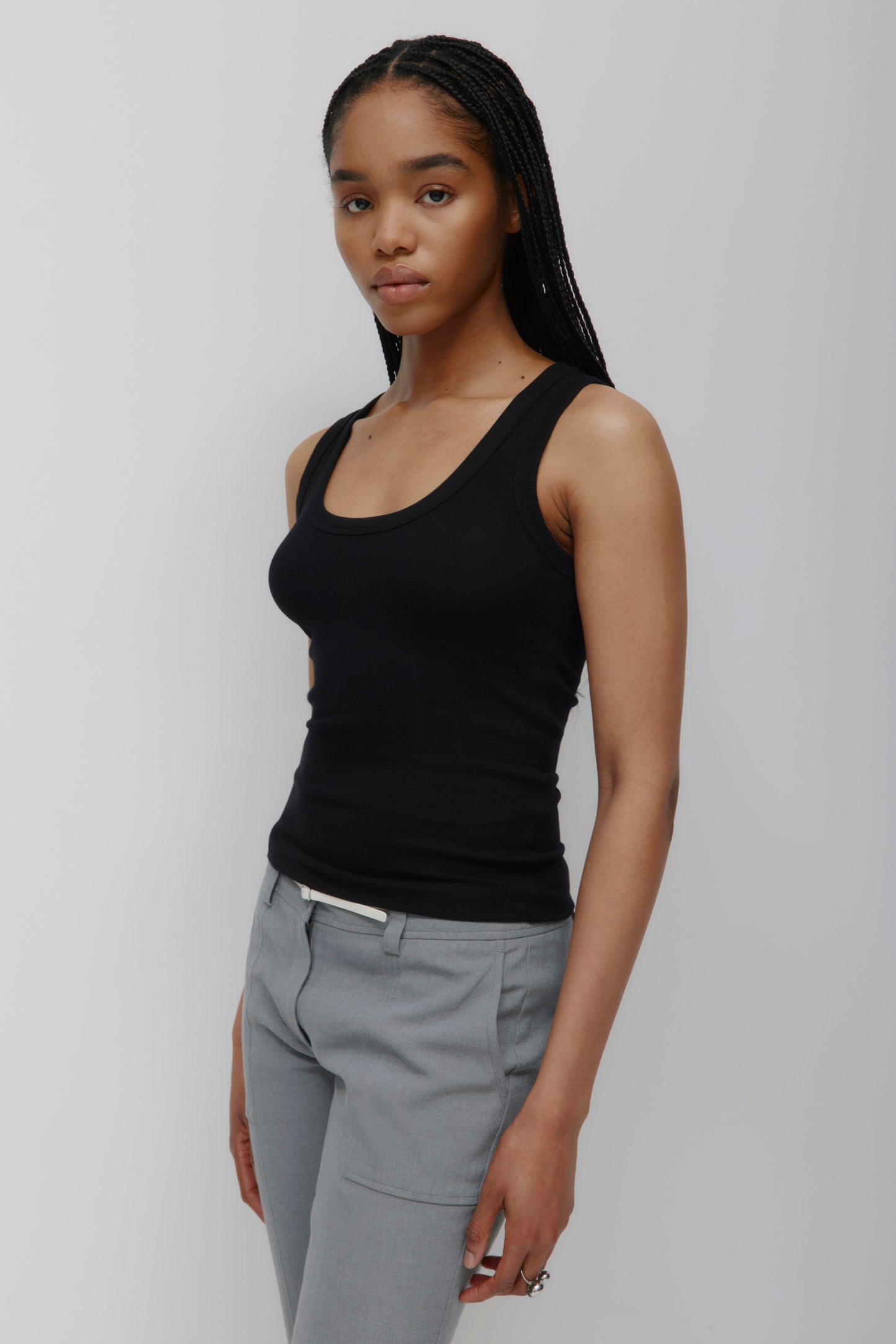Women's Scoop Tank in Black