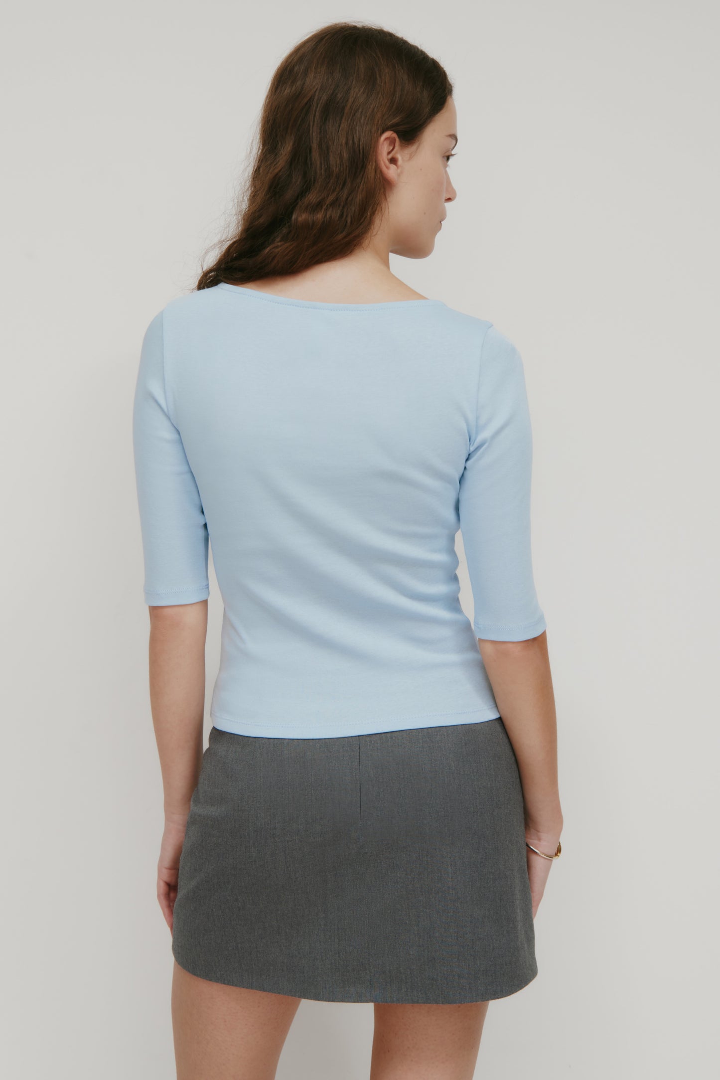 Women's Shortsleeve Cardigan in Blue Aura