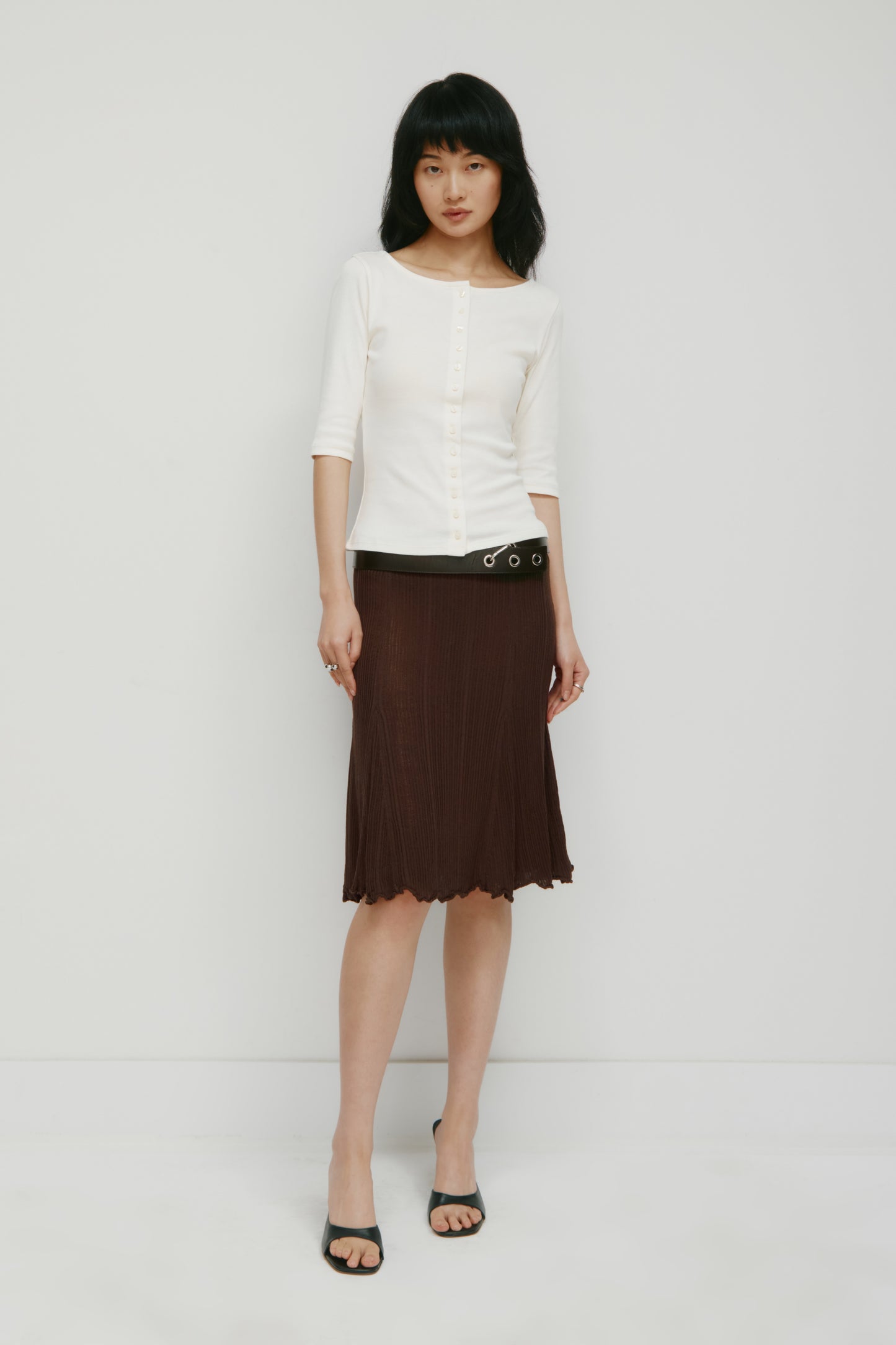 Women's Shortsleeve Cardigan in Marshmallow