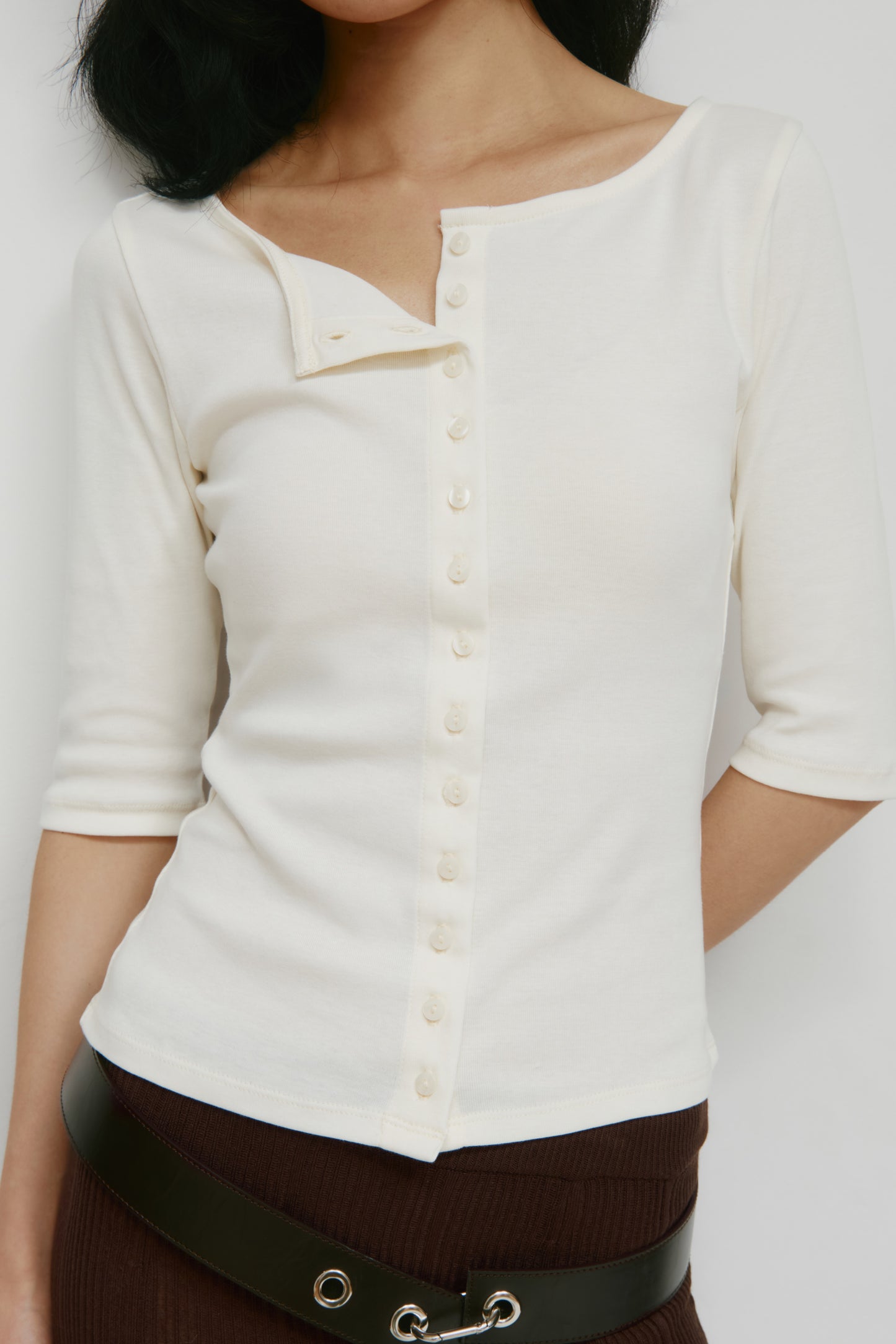 Women's Shortsleeve Cardigan in Marshmallow