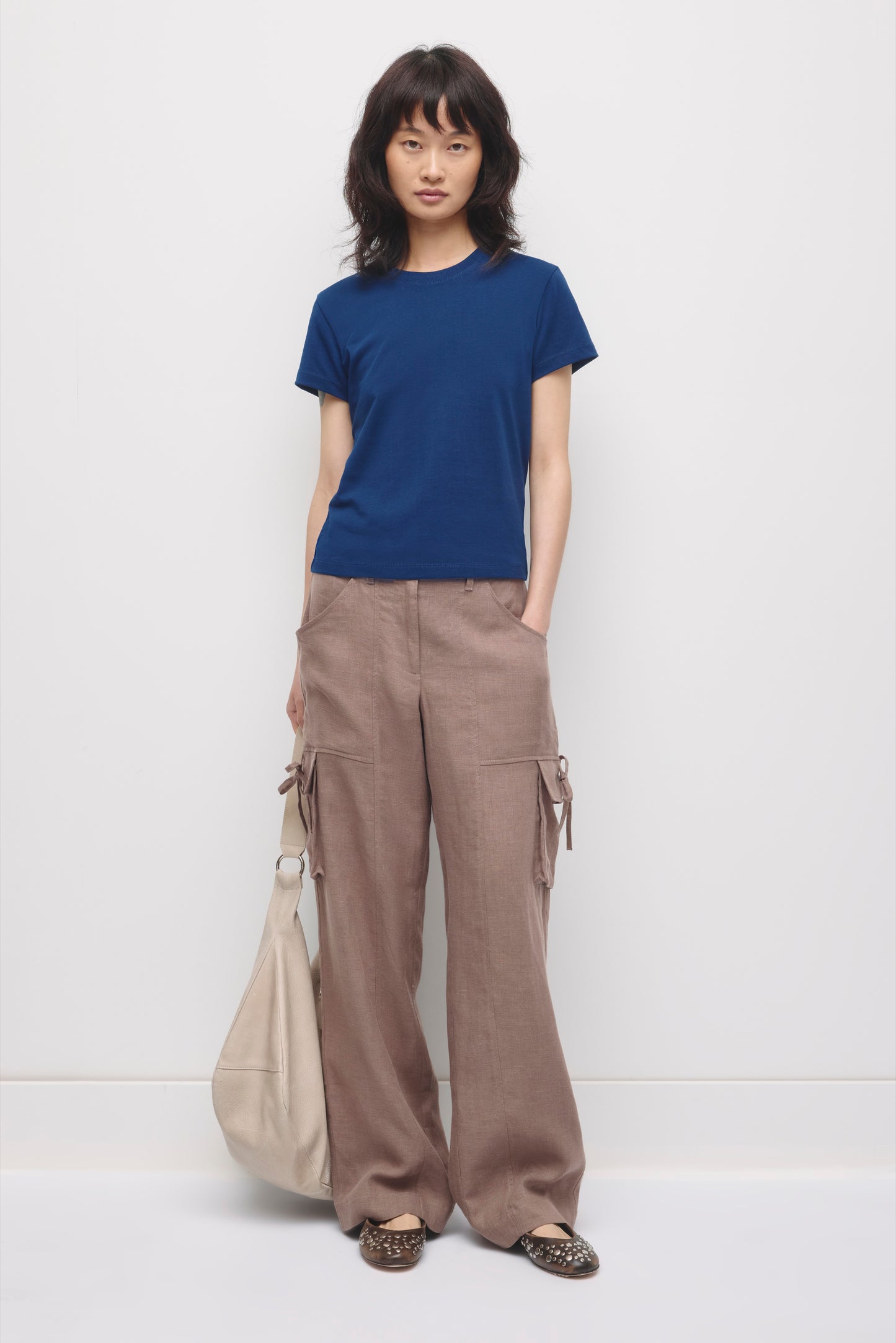 Women's Shrunken Tee in Pacific Blue
