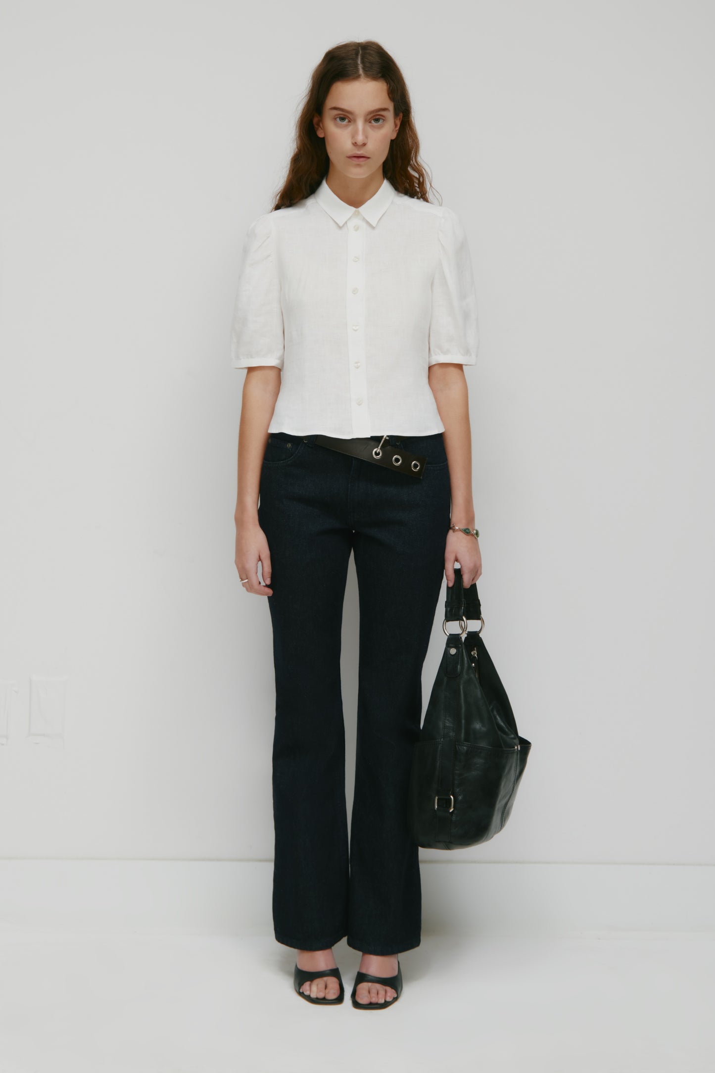 Women's Sila Linen Blouse in Marshmallow