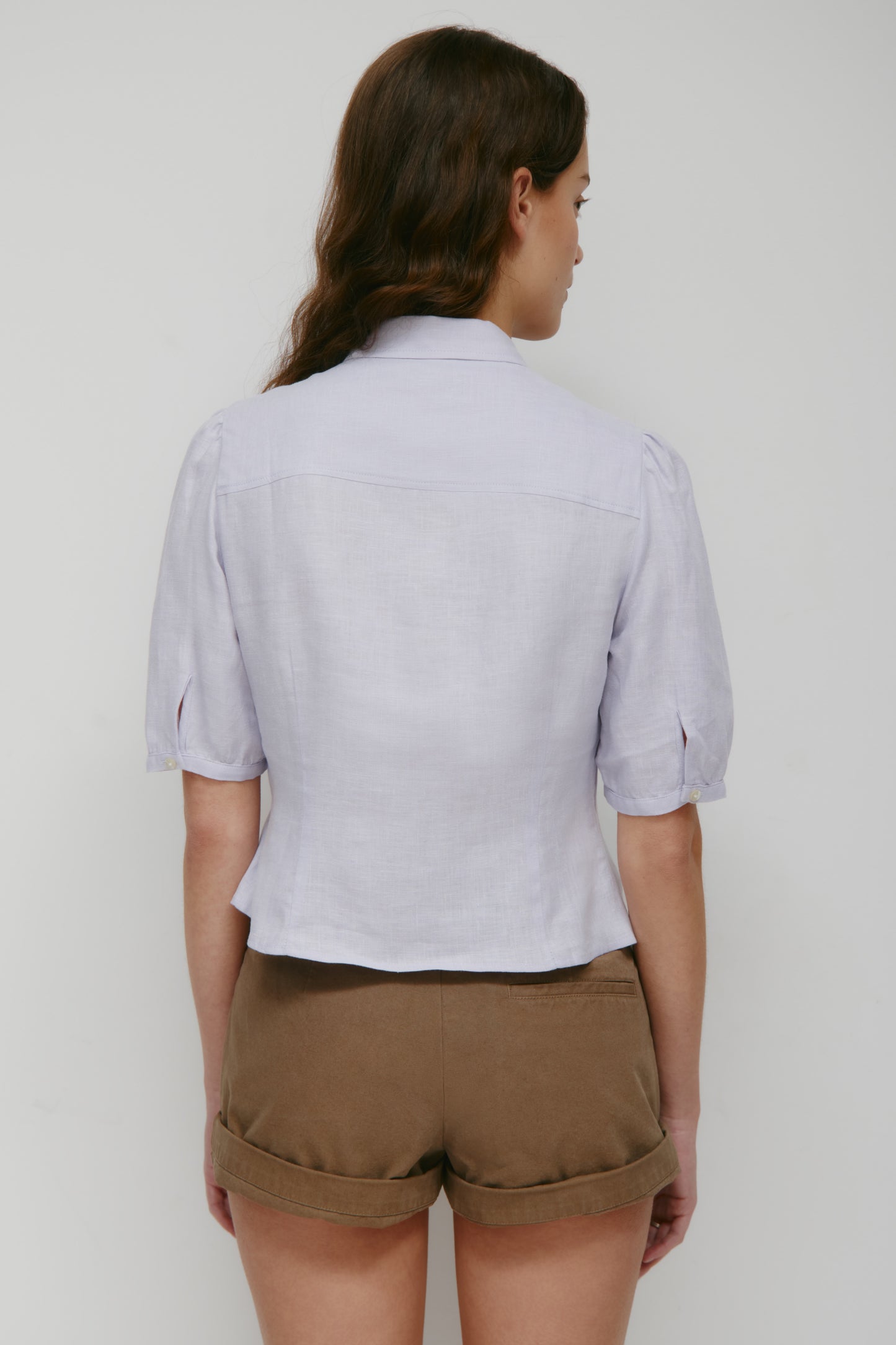 Women's Sila Linen Blouse in Thistle