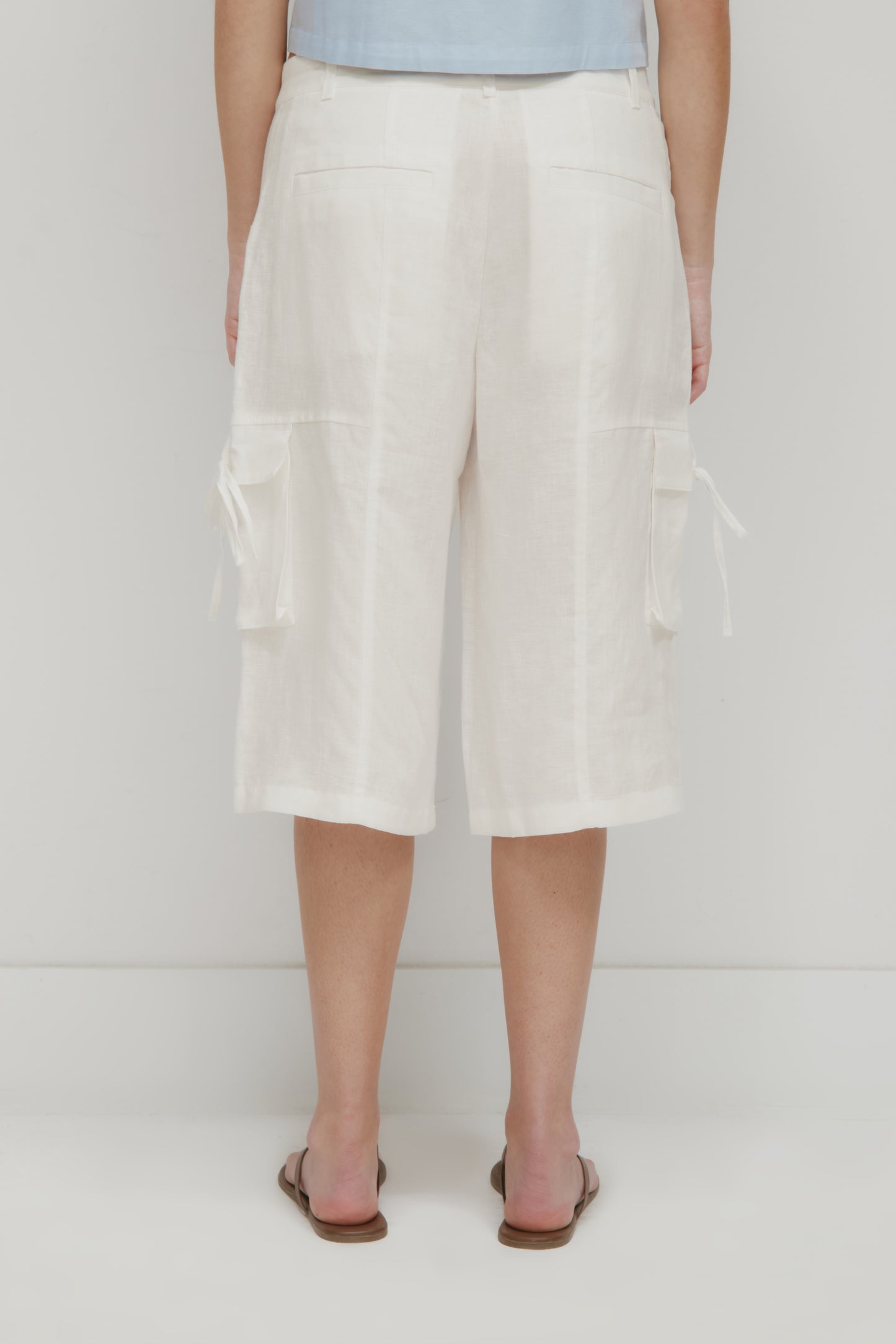 Women's Sila Linen Tie Short in Marshmallow