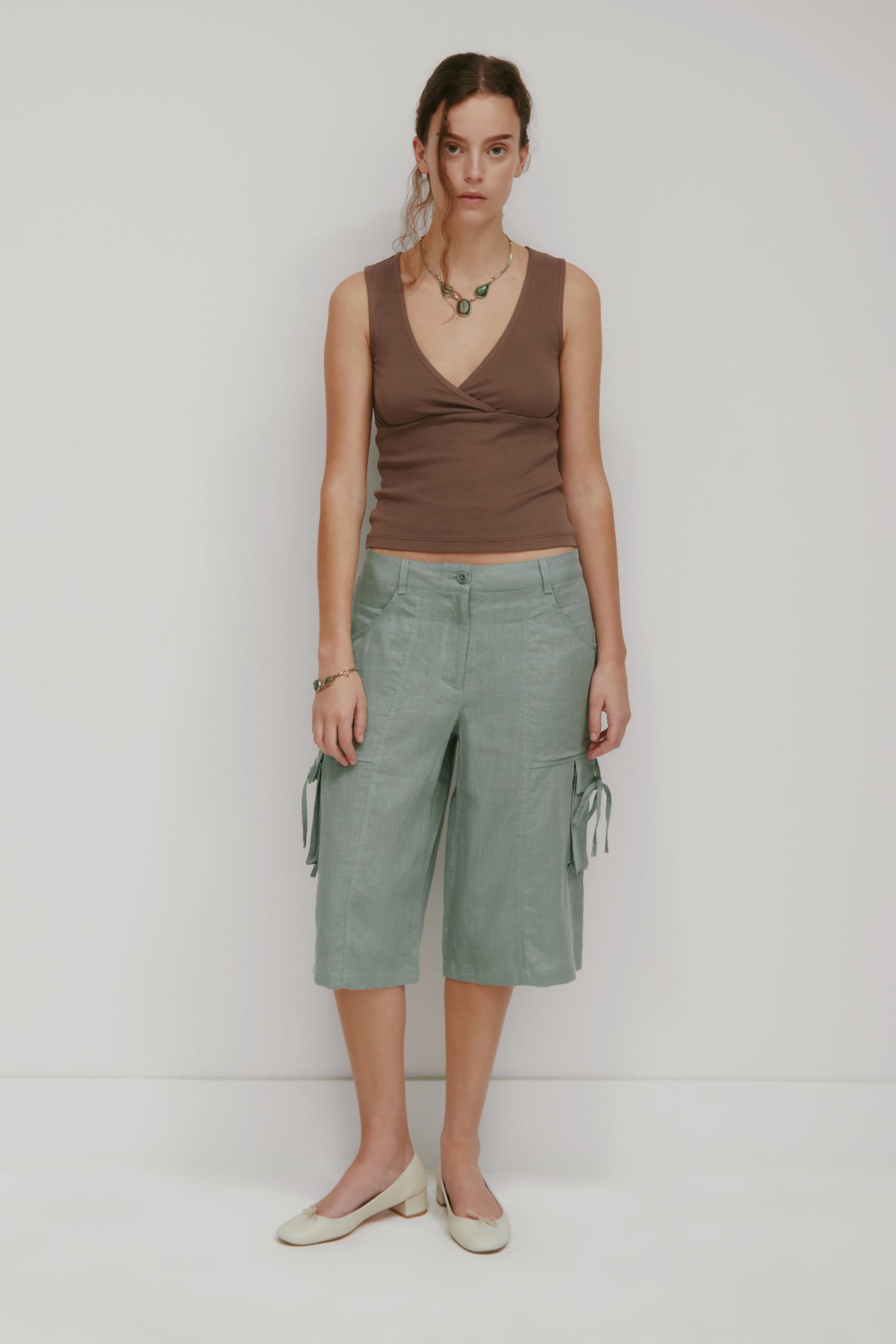 Women's Sila Linen Tie Short in Shadow