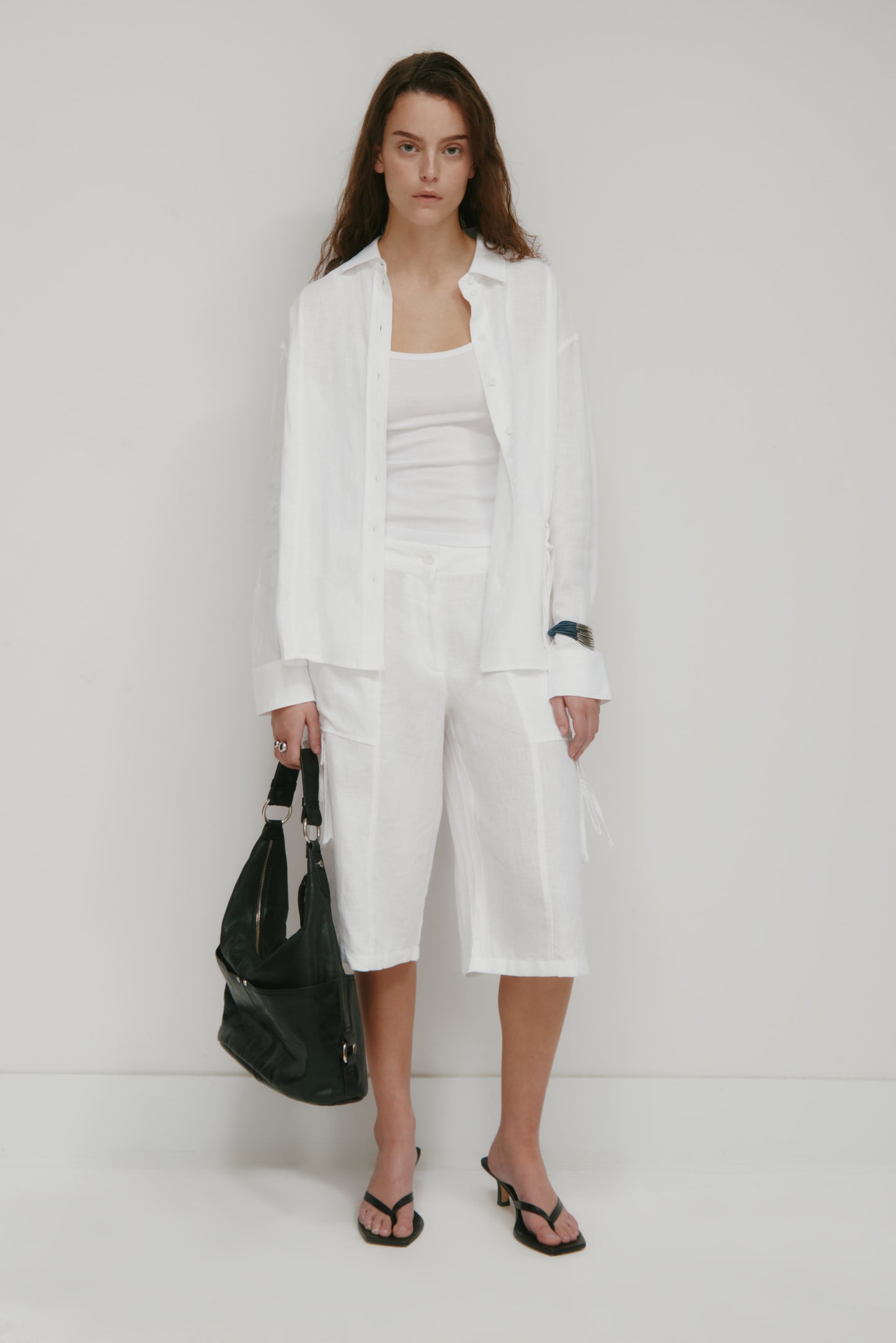 Women's Sila Linen Tie Short in White