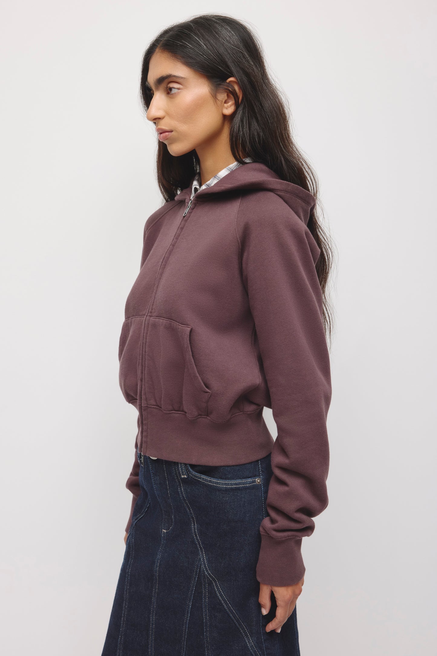 Women's Snug Full Zip Hoodie in Raisin
