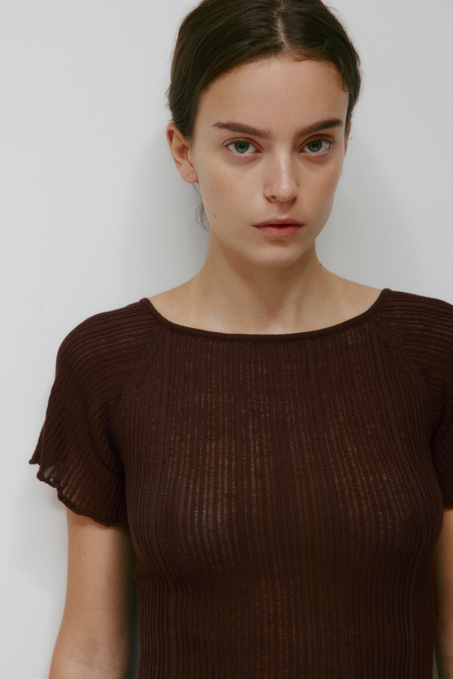 Women's Solis Ribbed Knit Top in Cocoa