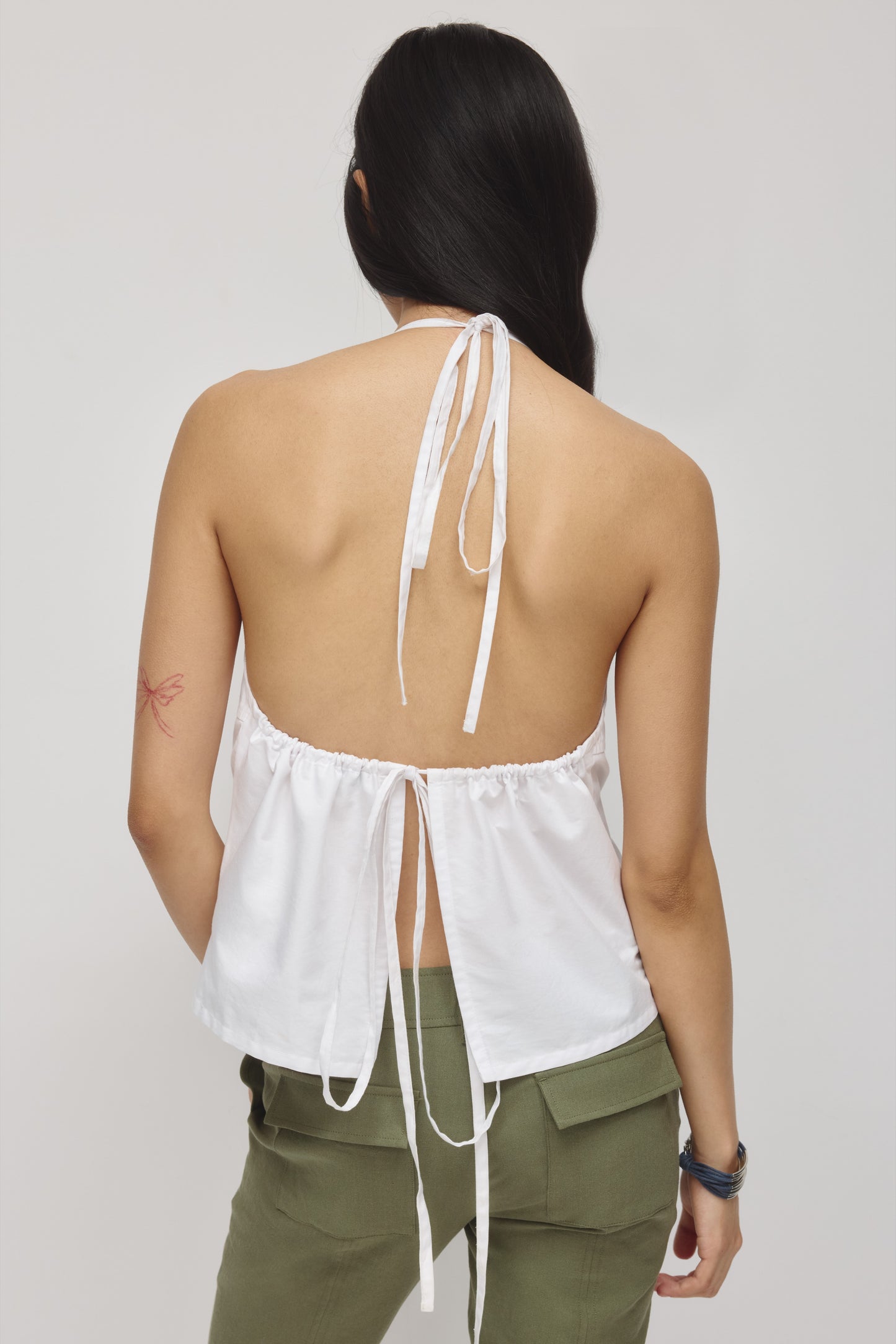 Women's Tala Apron Halter in White