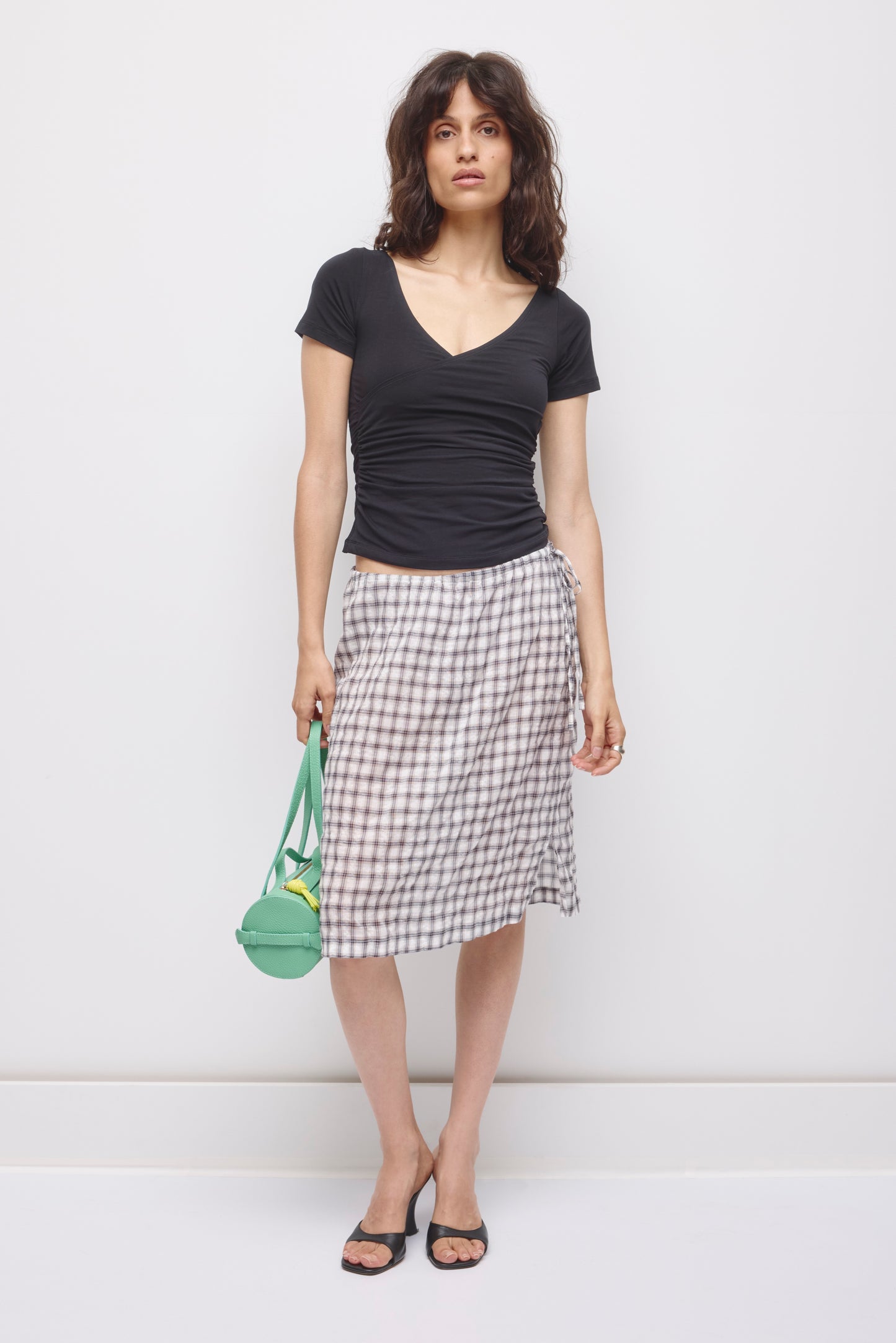 Women's Thana Wrap Top in Black