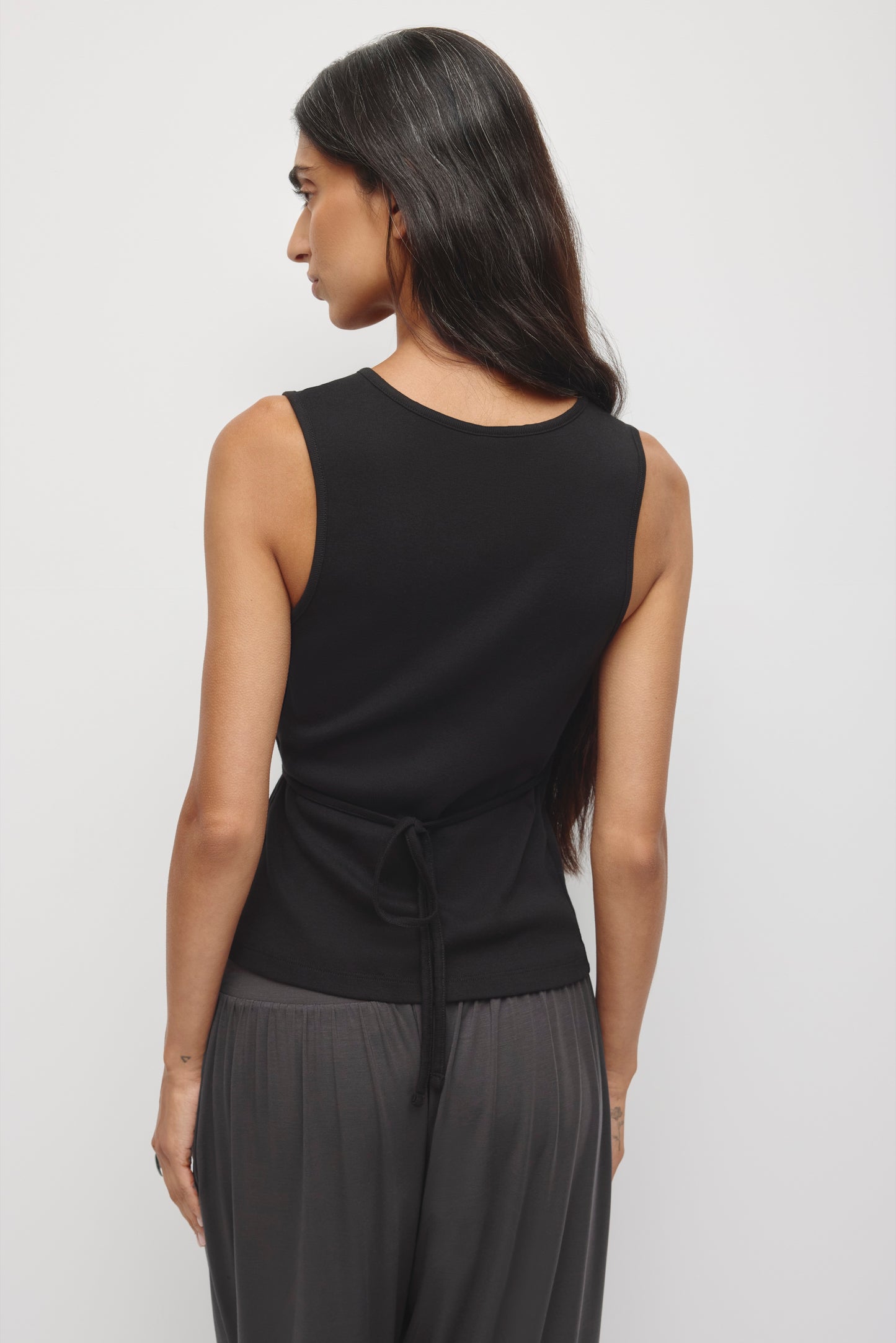 Women's Wrapped Tank in Black
