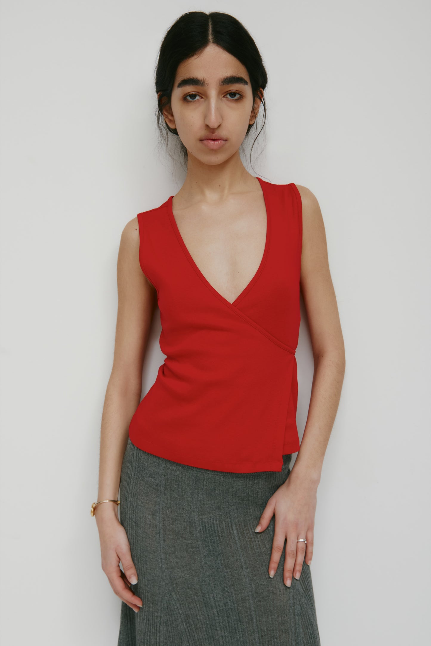 Women's Wrapped Tank in Salsa