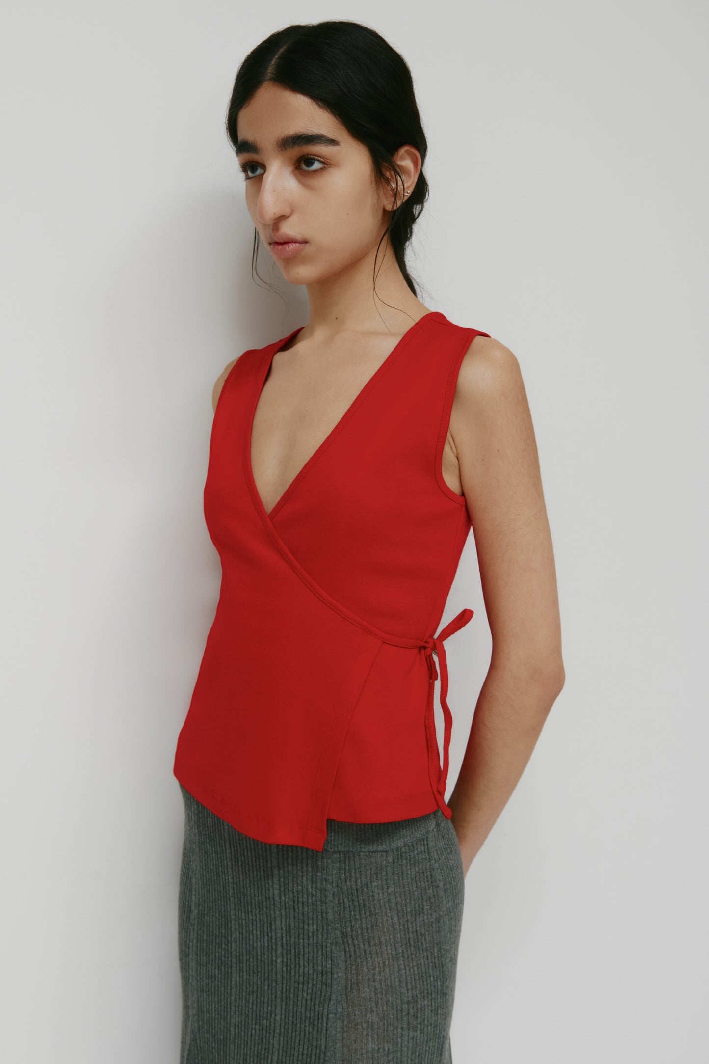 Women's Wrapped Tank in Salsa