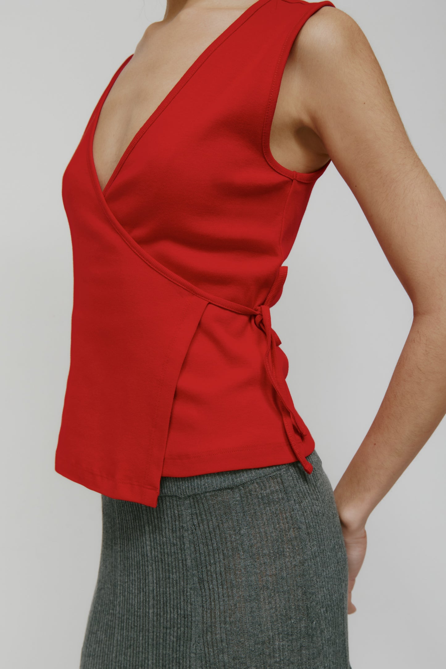 Women's Wrapped Tank in Salsa