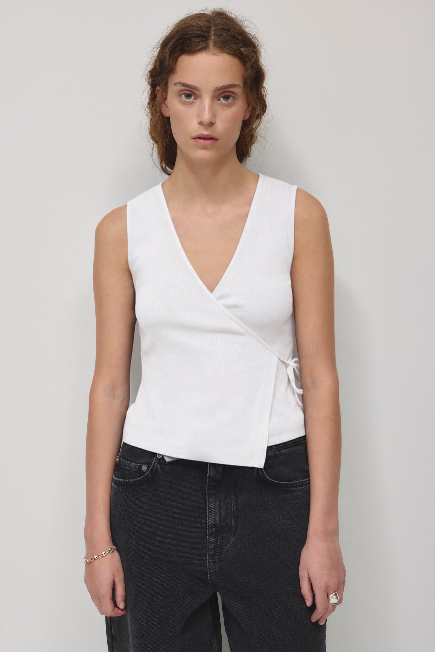 Women's Wrapped Tank in White