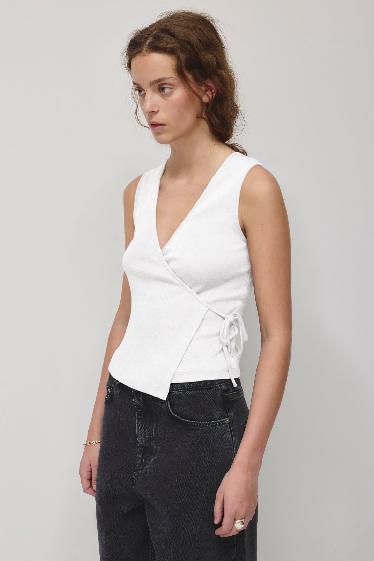 Women's Wrapped Tank in White