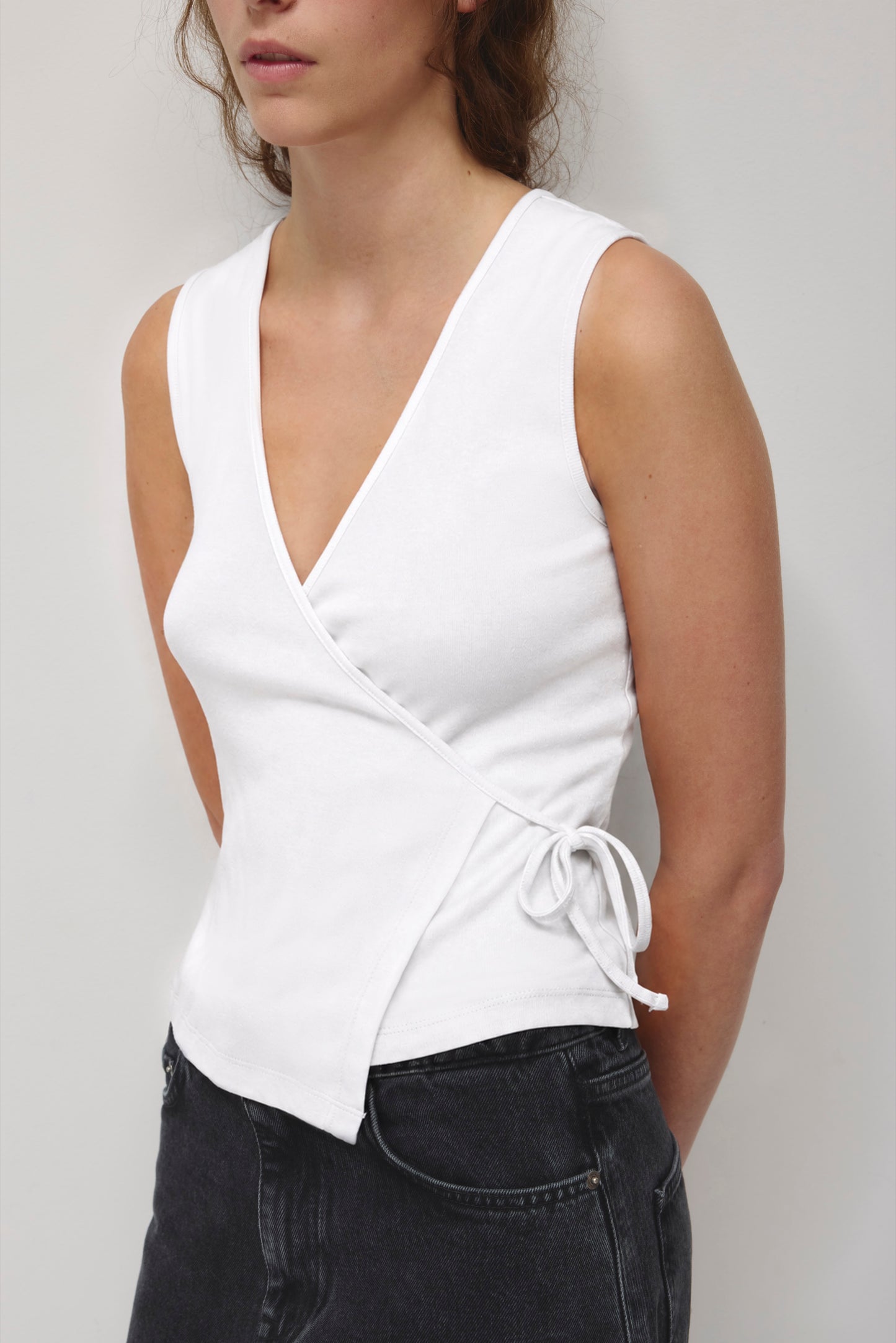 Women's Wrapped Tank in White