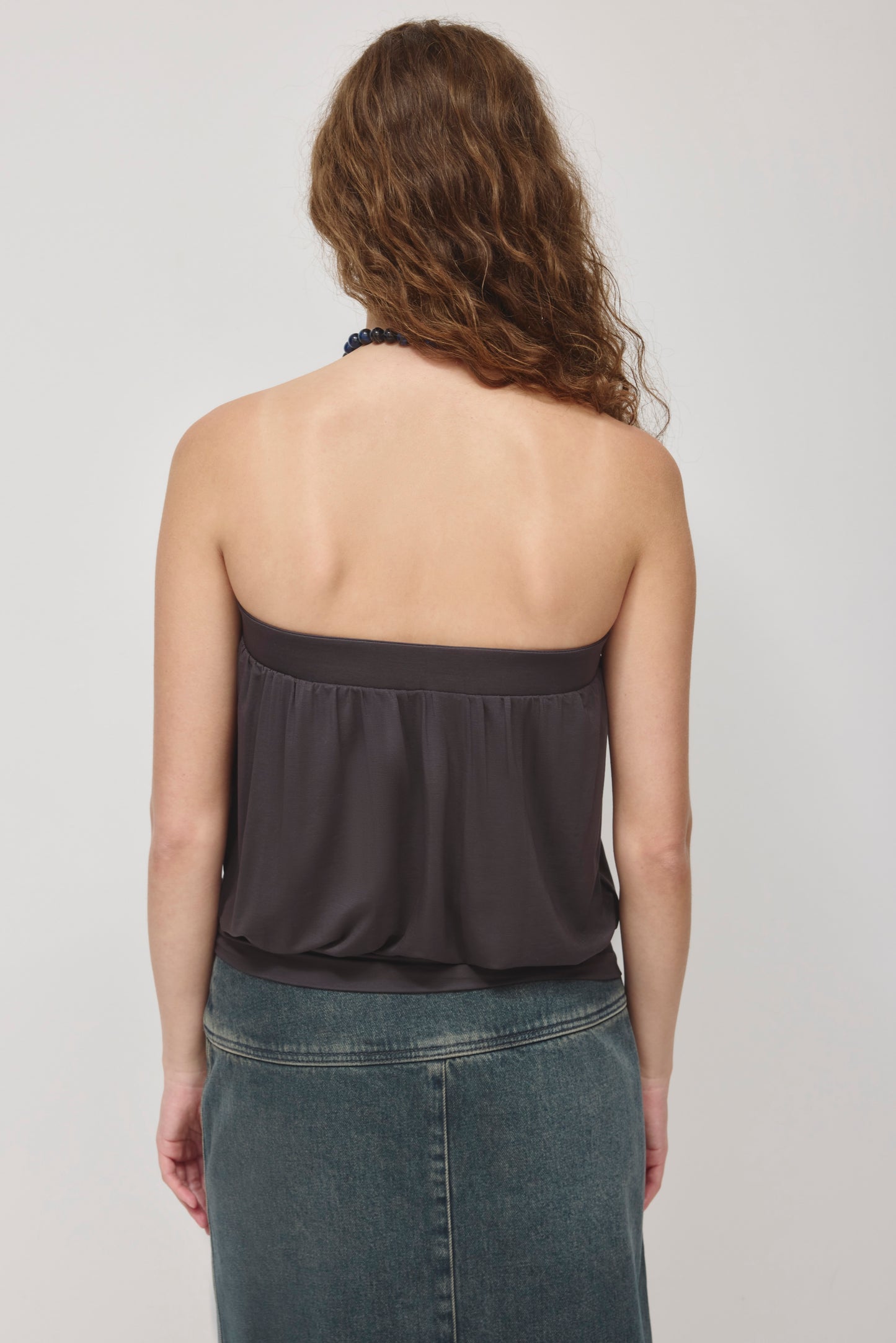 Women's Yazi Balloon Top in Chocolate Plum