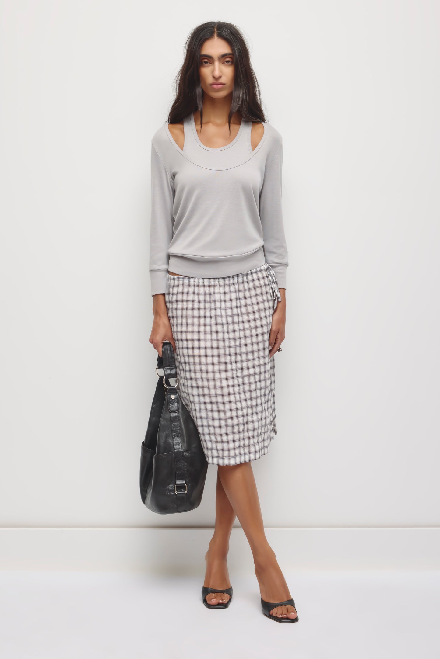 Women's Zahra Layered Scoop Tee in Gypsum