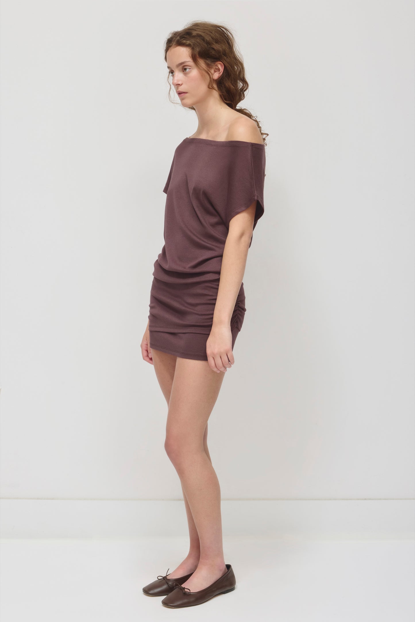 Women's Zahra Mini Dress in Chocolate Plum