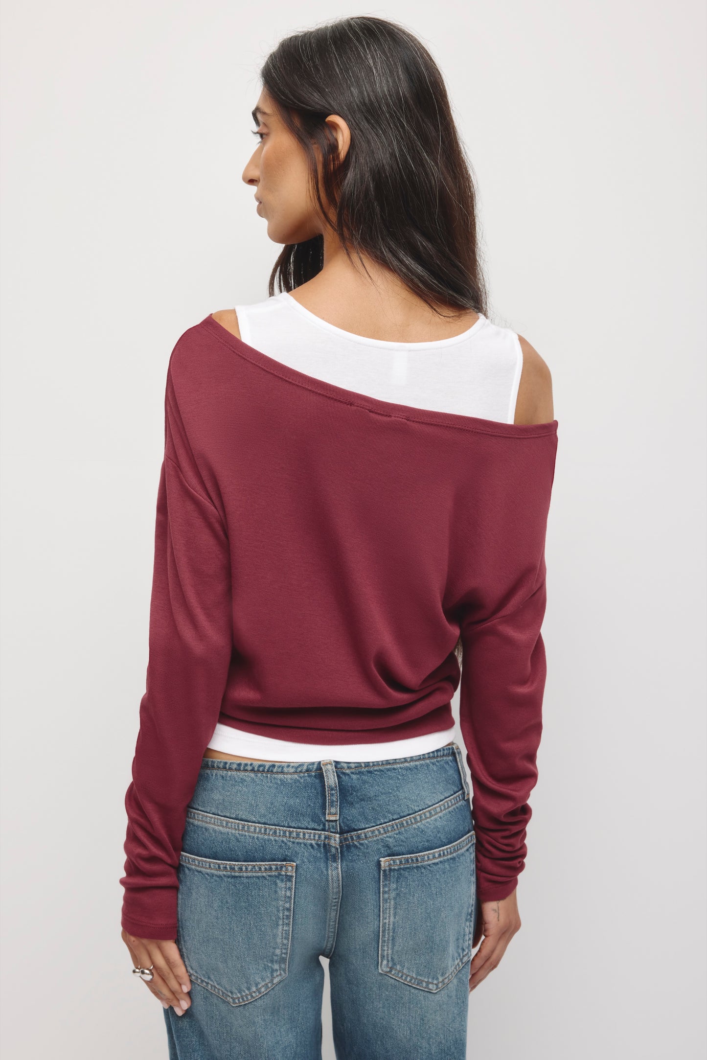Women's Zahra Slouch Longsleeve in Tawny Port