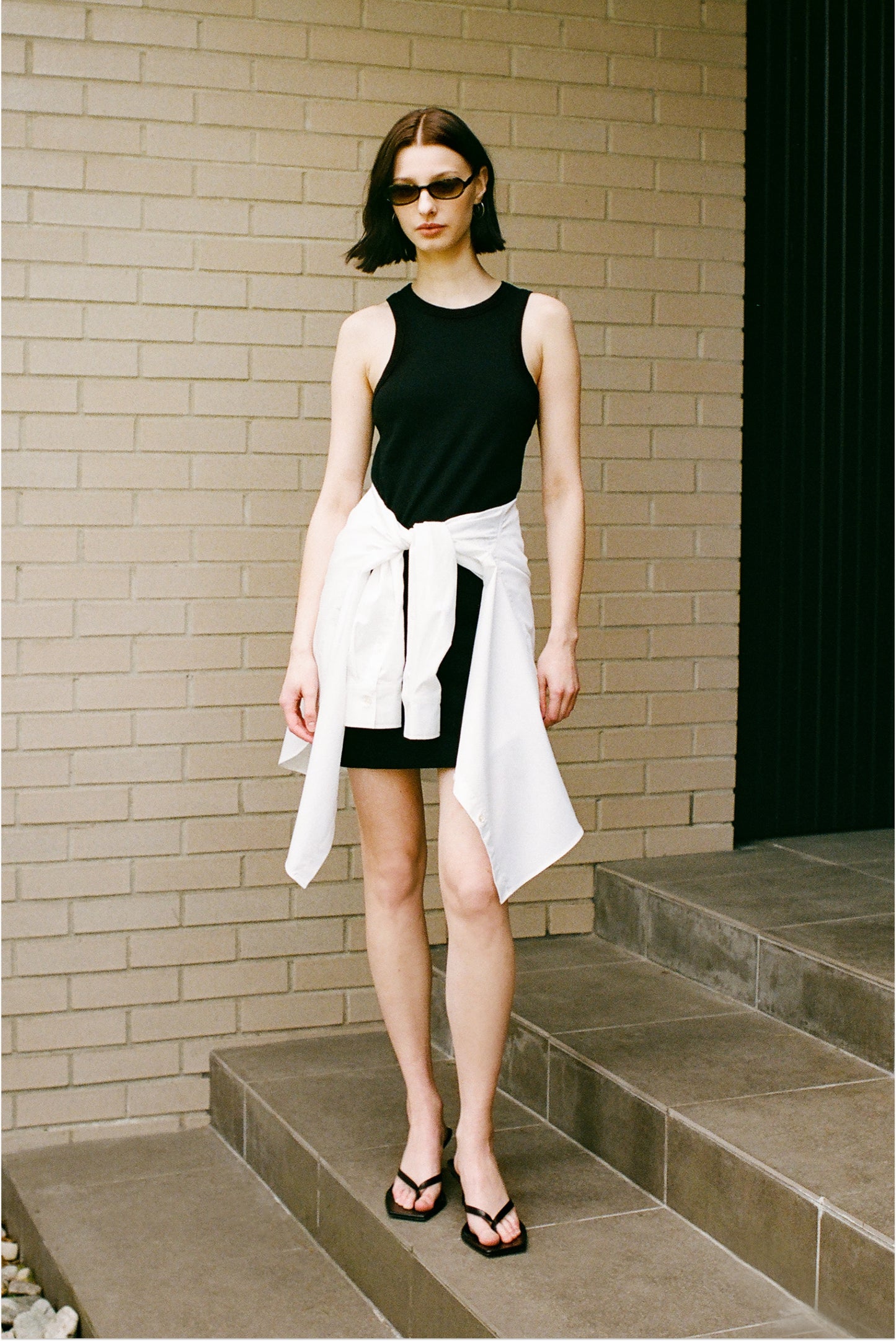 Women's Midi Racer Dress in Black