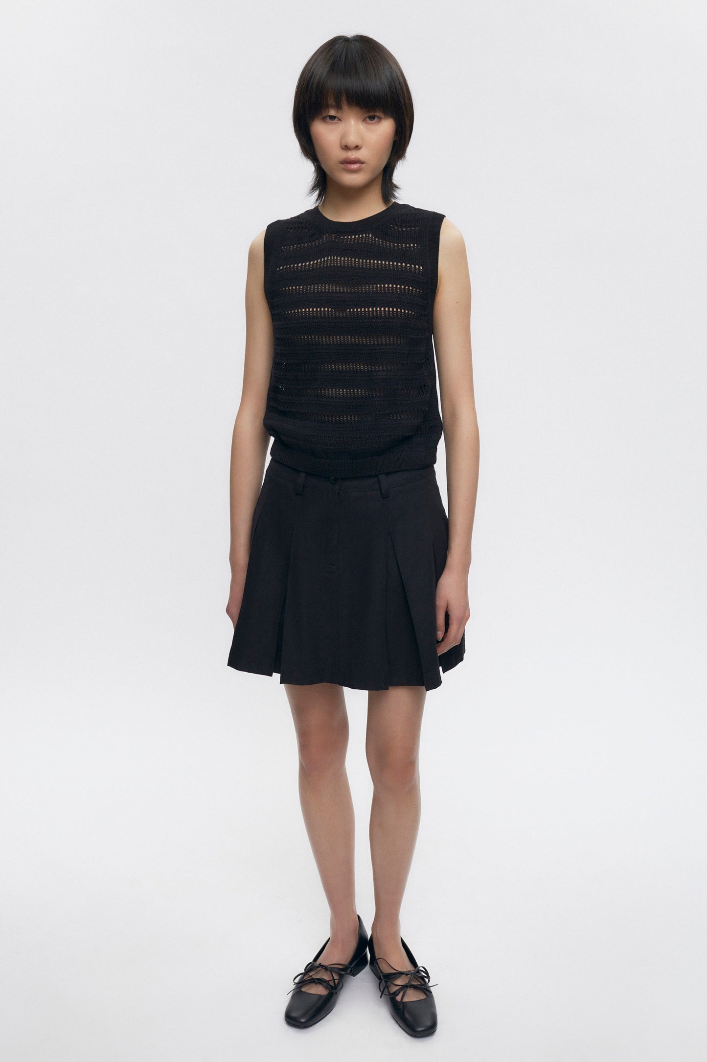 Women's Acacia Knit Tank in Black