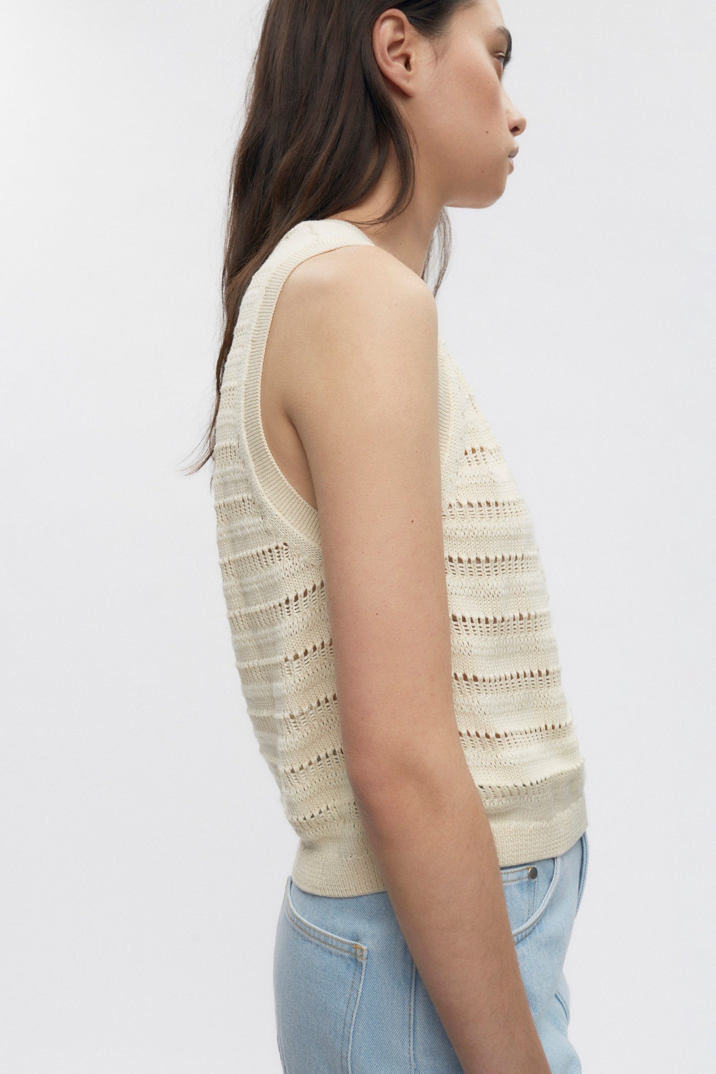 Women's Acacia Knit Tank in Natural