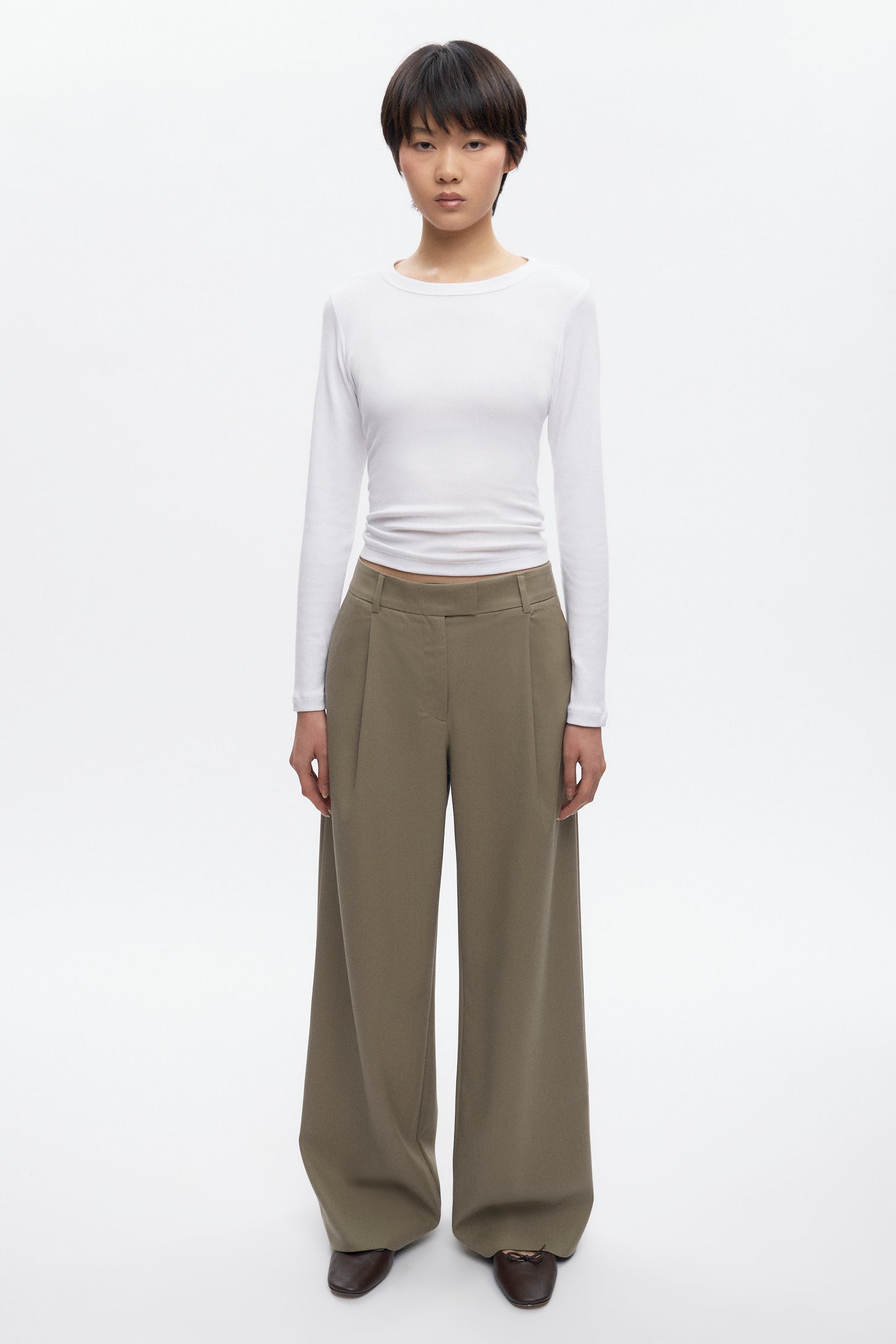 Women's Amun Wool Trouser in Desert