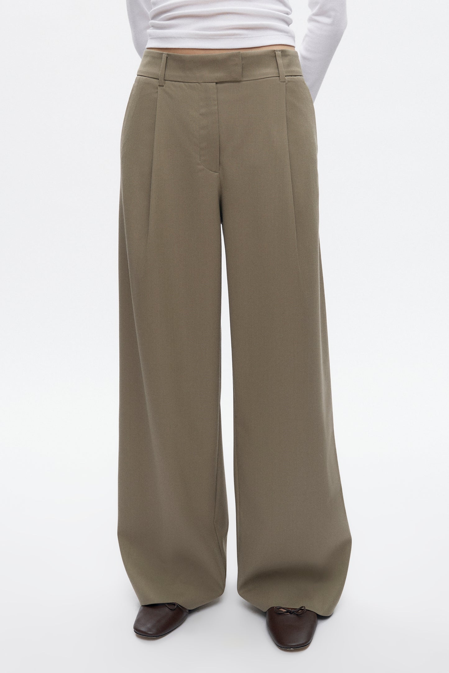 Women's Amun Wool Trouser in Desert