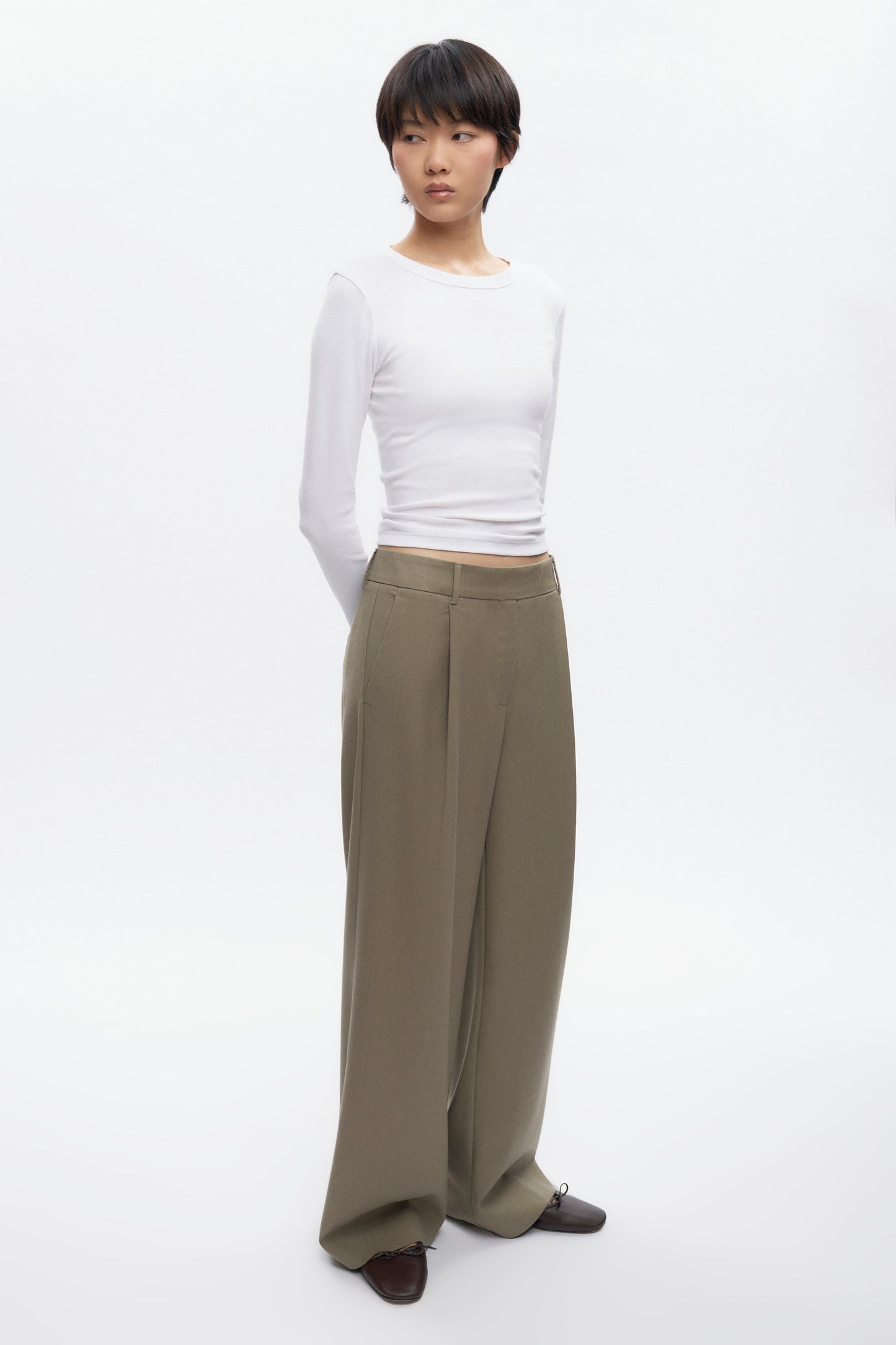 Women's Amun Wool Trouser in Desert