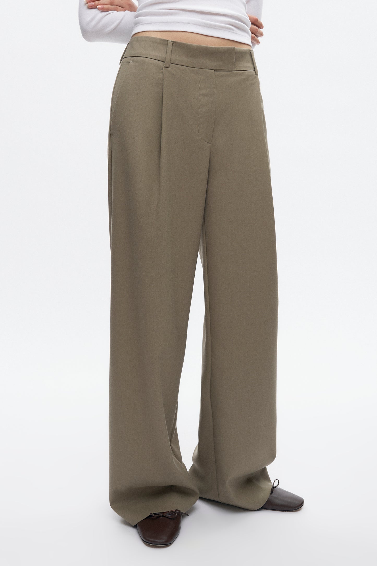 Women's Amun Wool Trouser in Desert