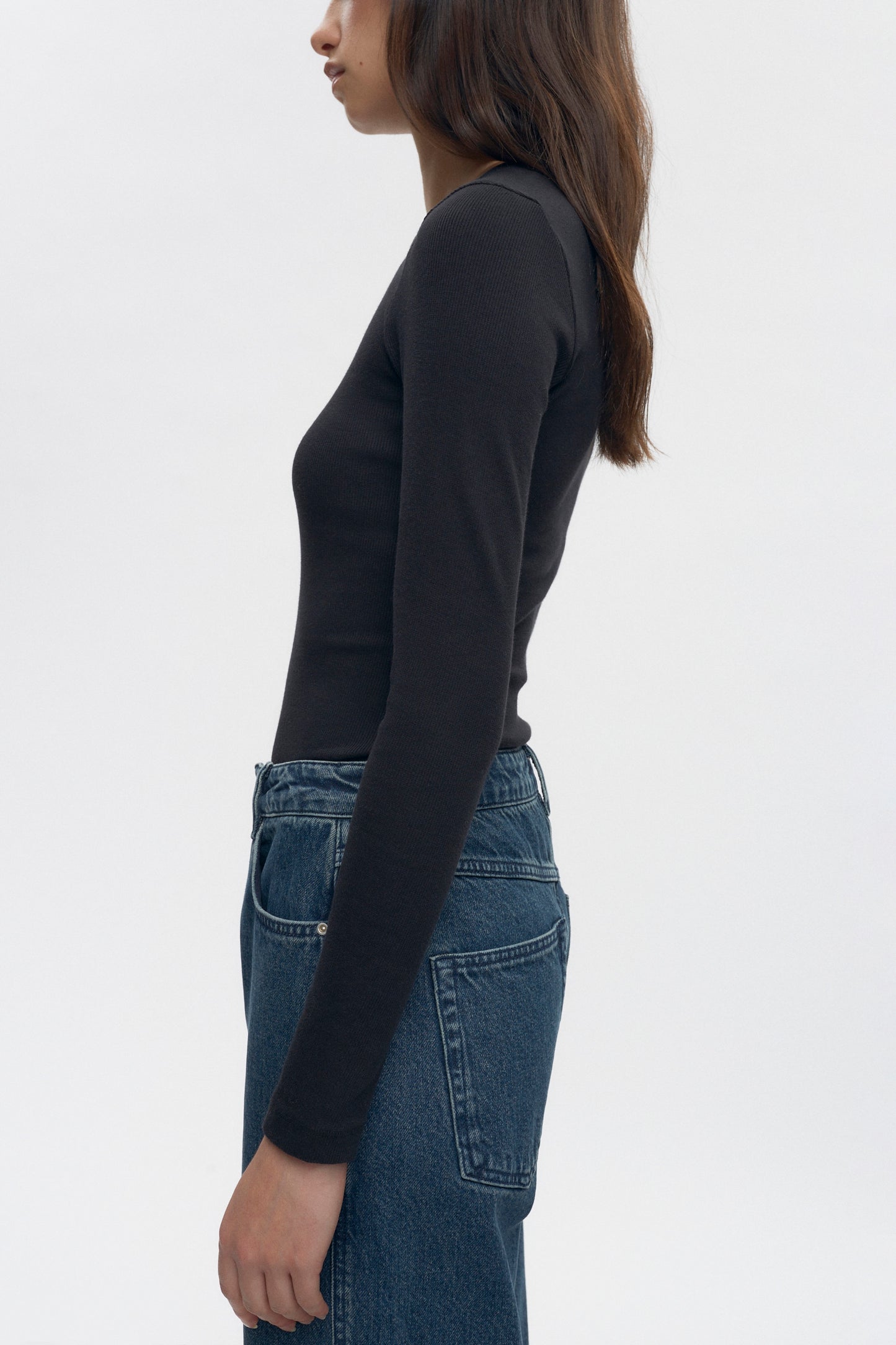 Women's Asymmetric Neckline in Black
