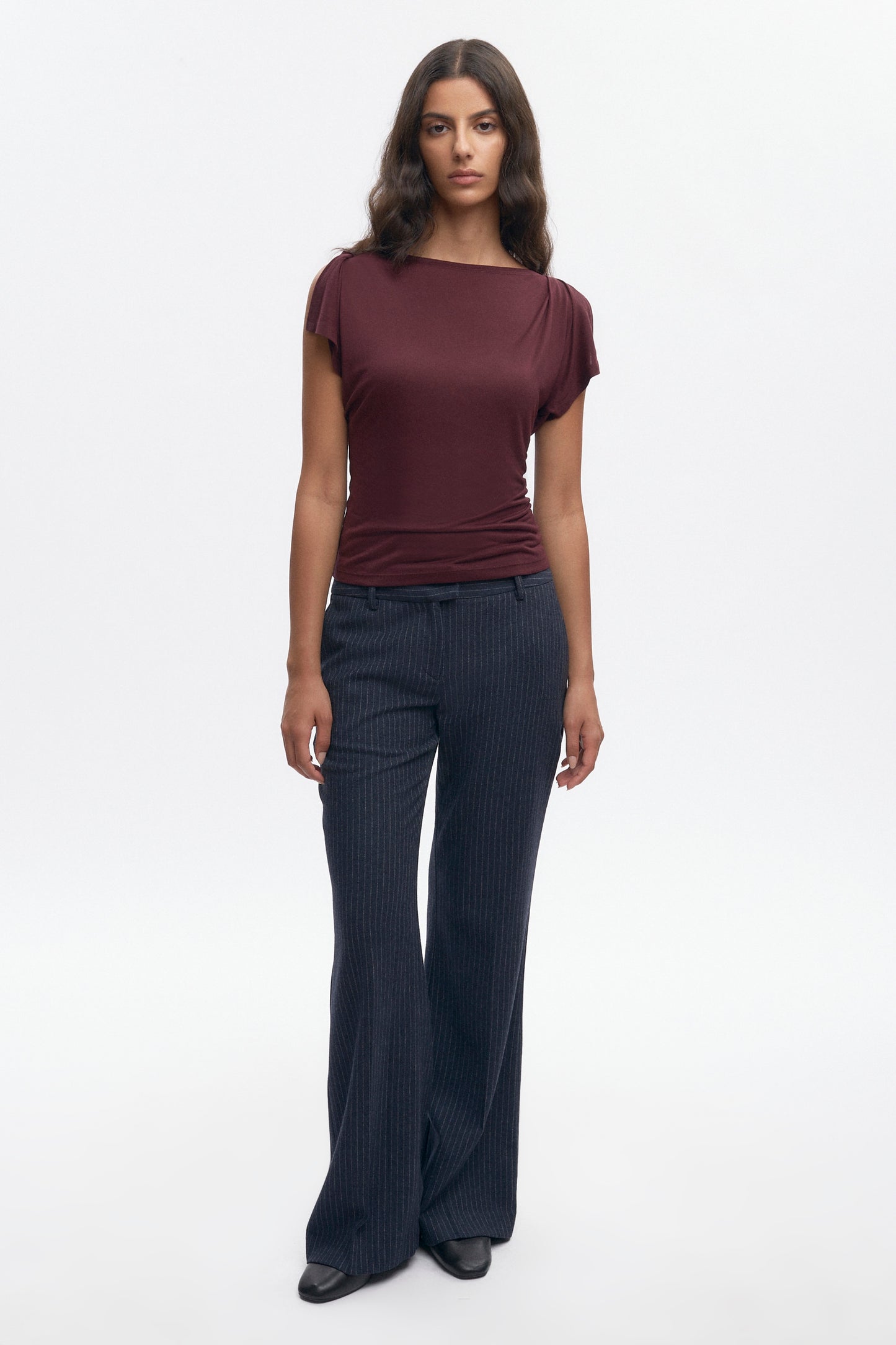 Women's Ayla Boatneck Top in Plum