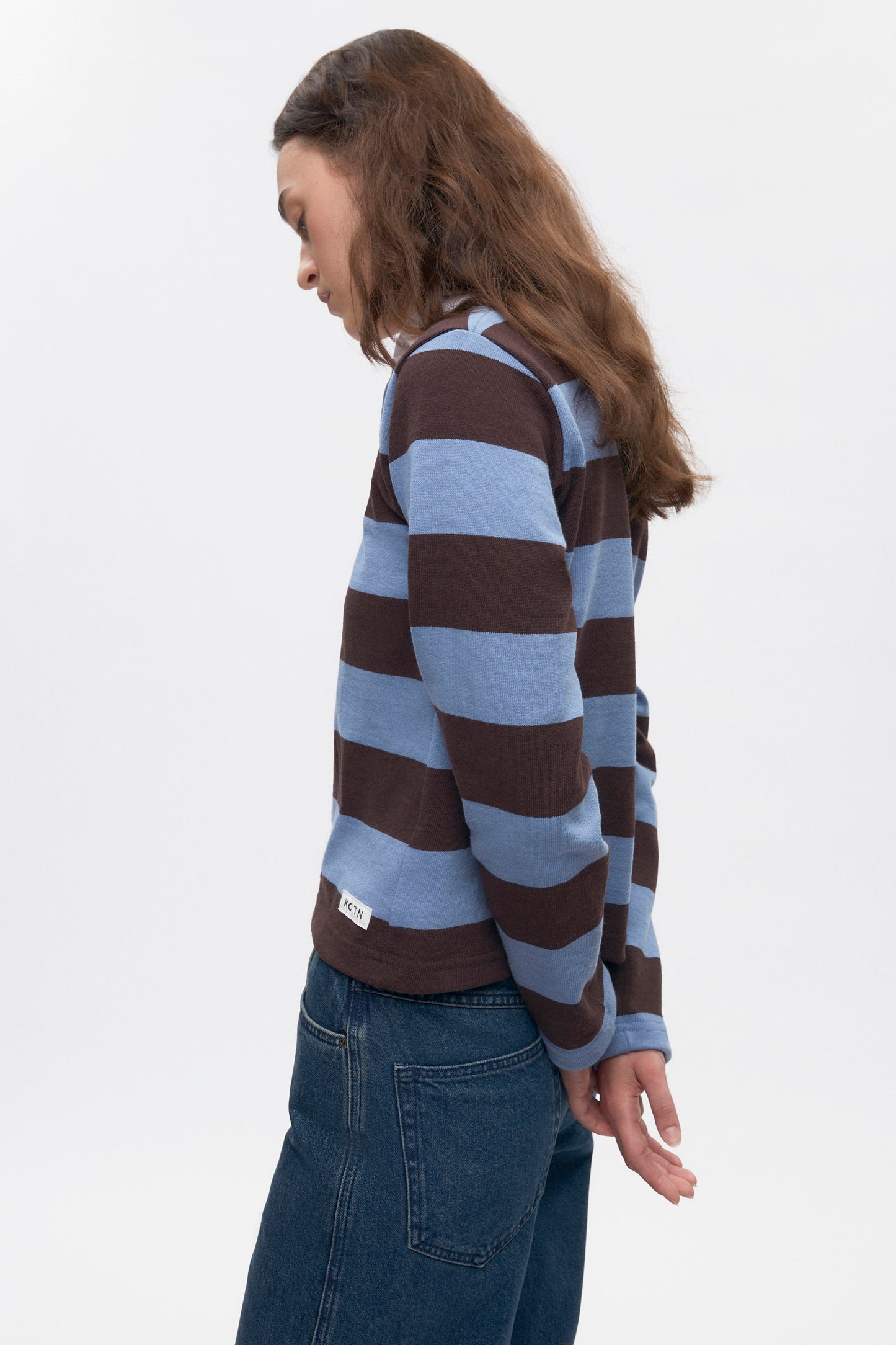 Women's Barbarian Rugby Shirt in Columbia/Brown