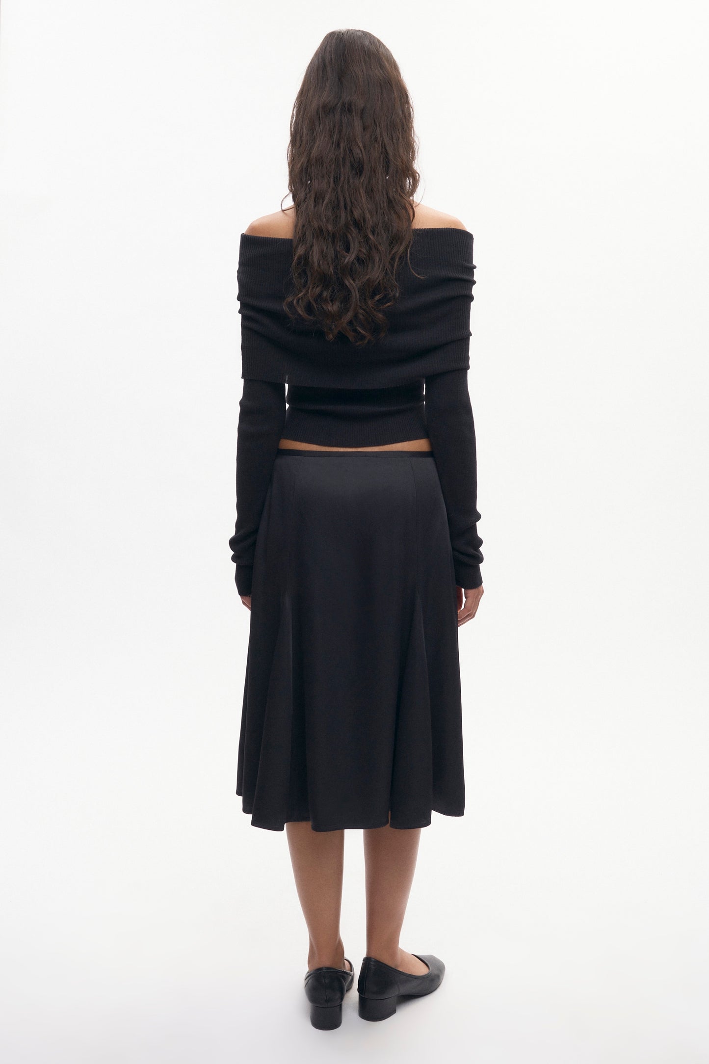 Women's Cleo Midi Skirt in Black