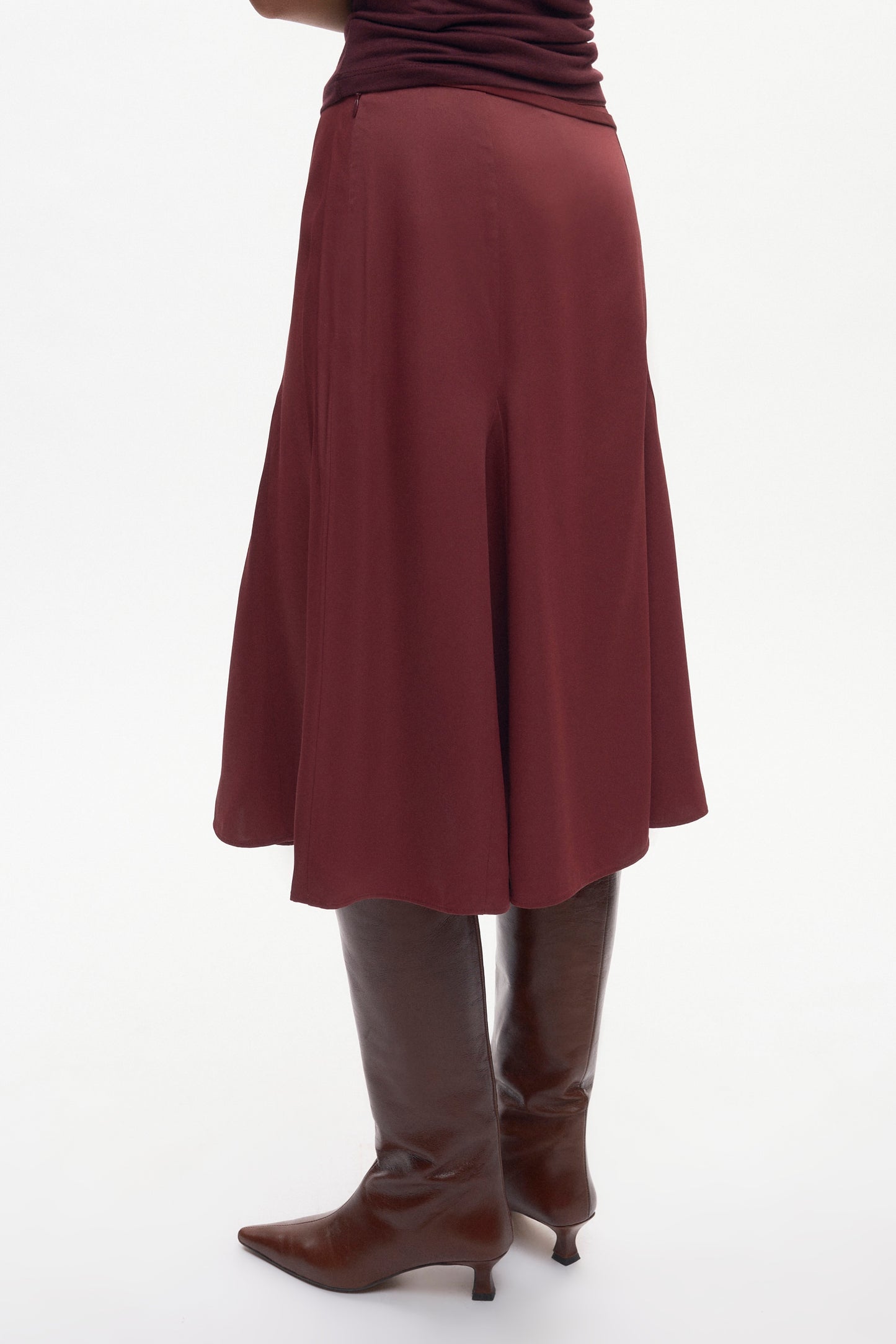 Women's Cleo Midi Skirt in Cabernet