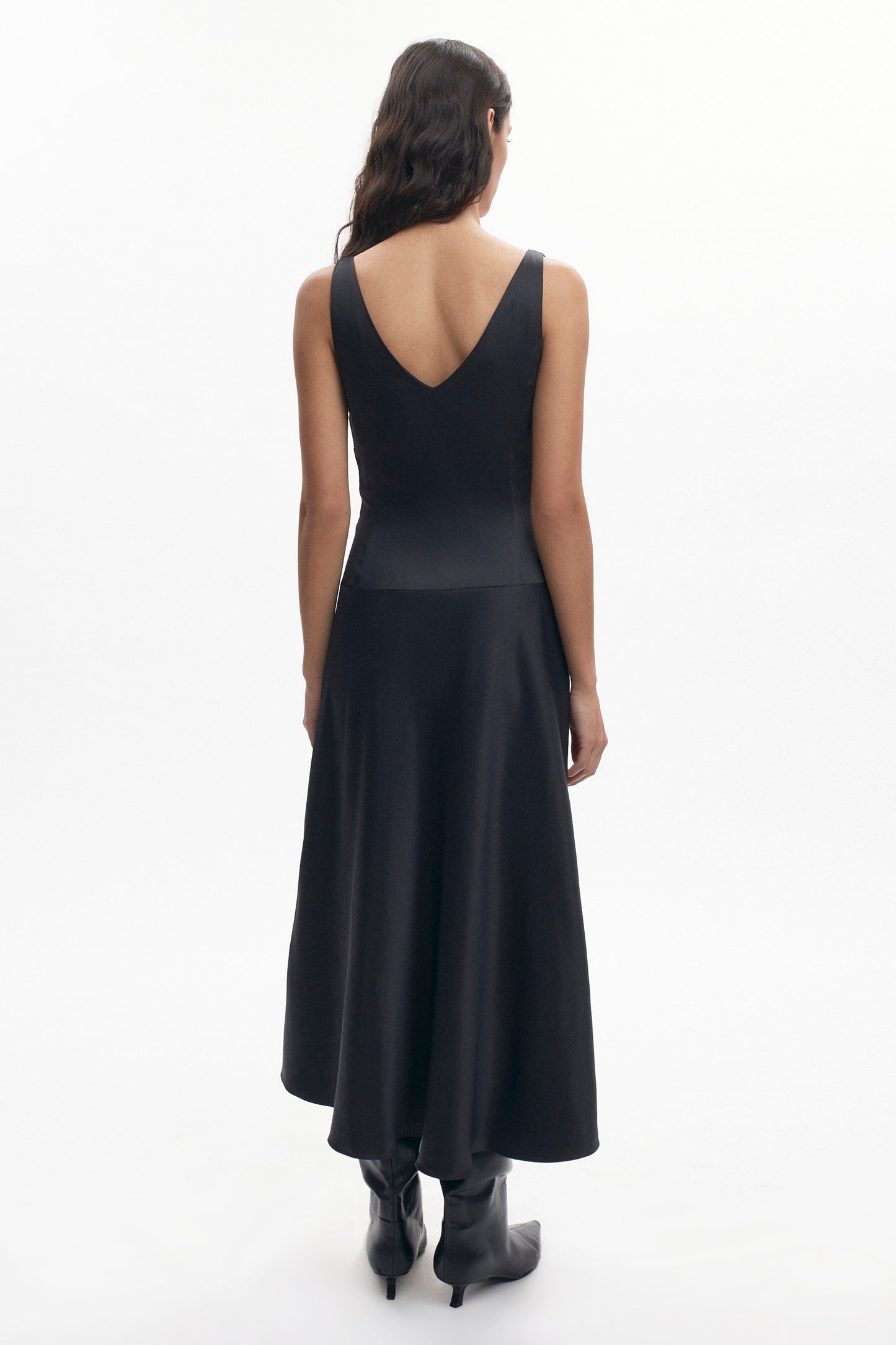 Women's Cleo Plunge Dress in Black