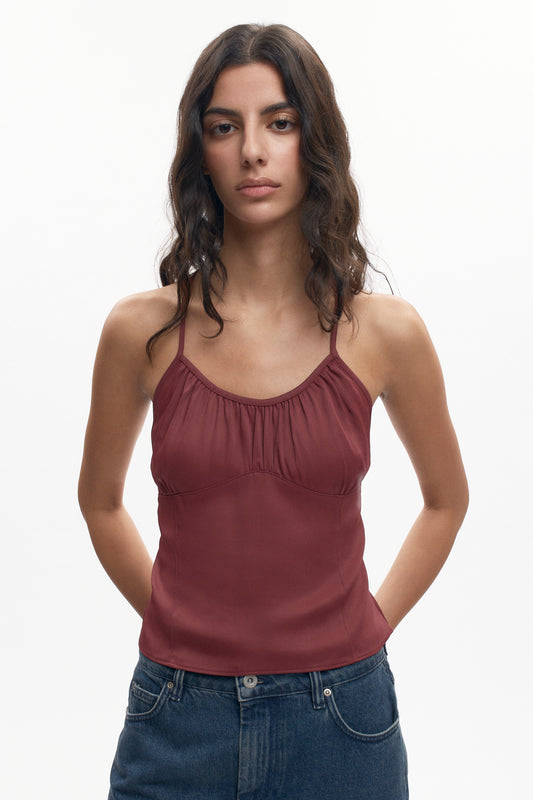 Women's Cleo Top  in Cabernet