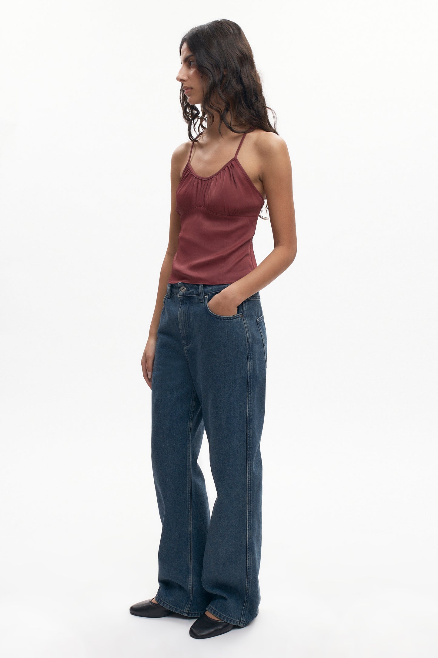 Women's Cleo Top  in Cabernet