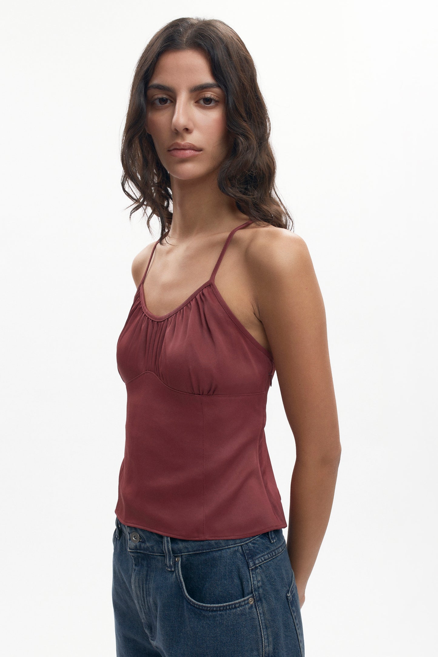 Women's Cleo Top  in Cabernet