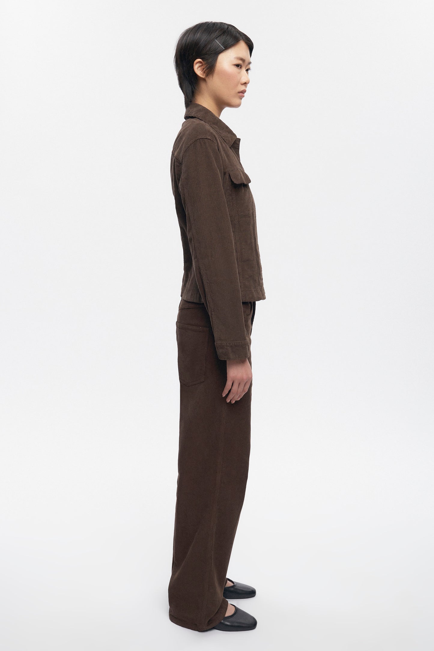 Women's Cord Jacket in Coffee Bean