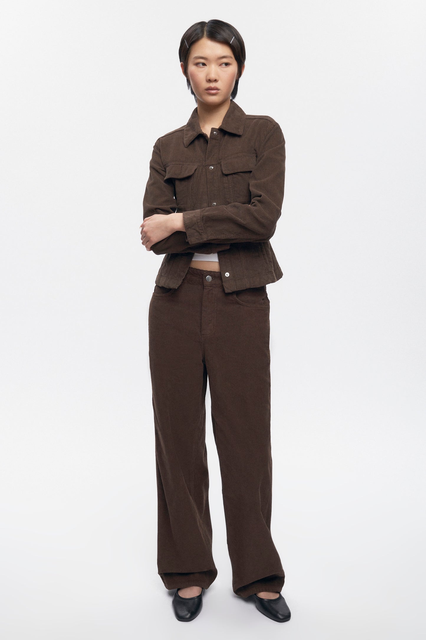 Women's Cord Taba Pant  in Coffee Bean