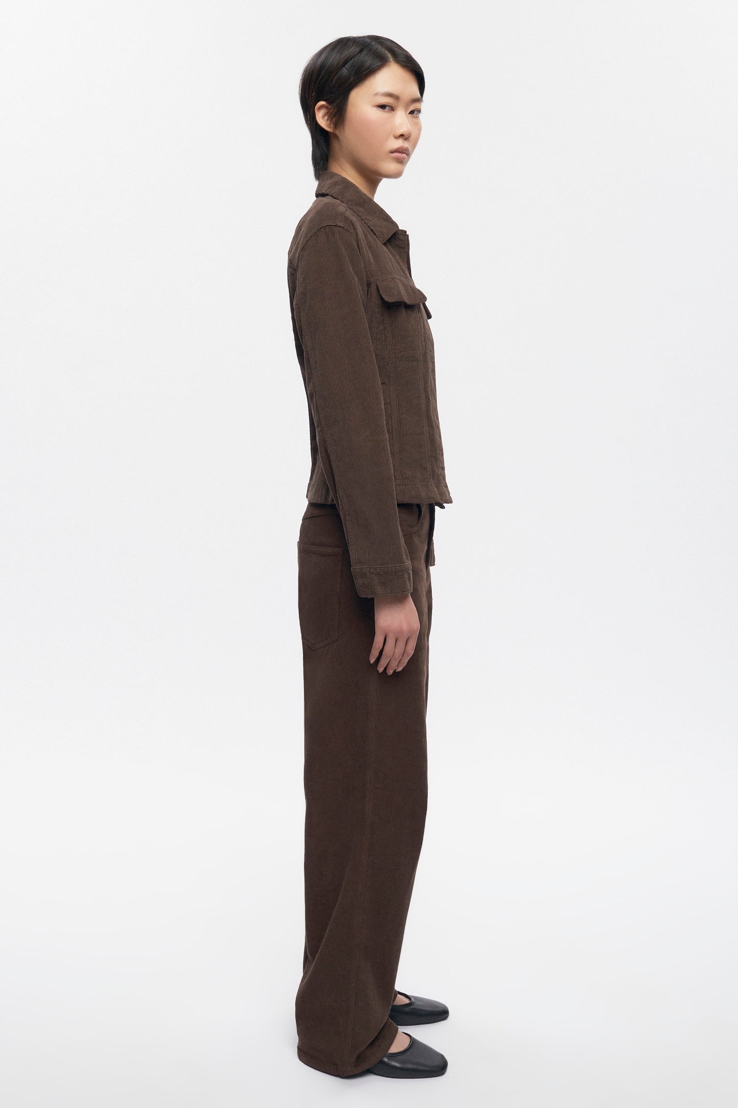 Women's Cord Taba Pant  in Coffee Bean