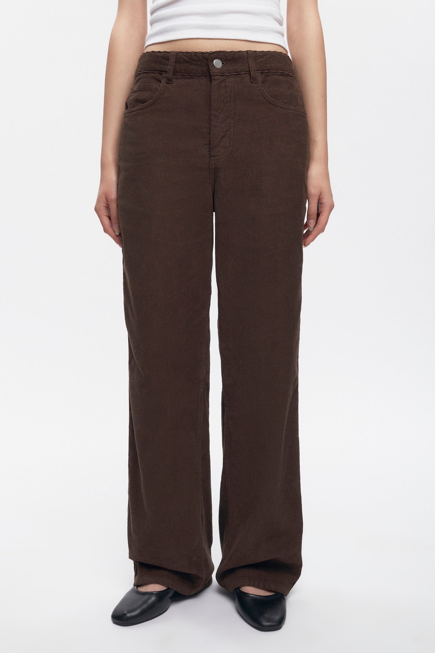 Women's Cord Taba Pant  in Coffee Bean