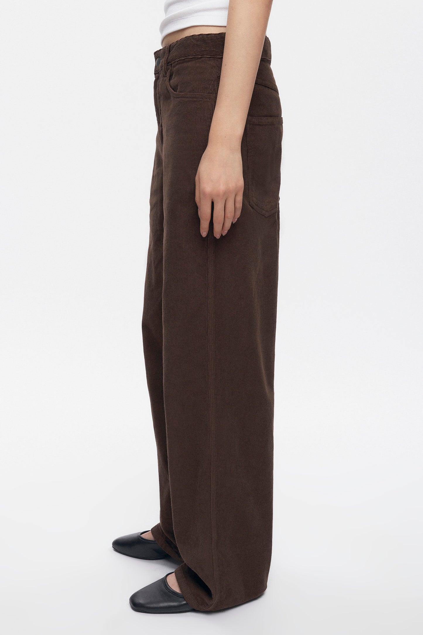 Women's Cord Taba Pant  in Coffee Bean