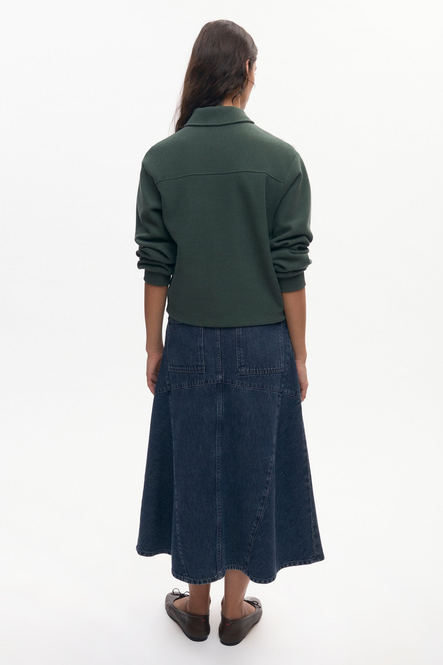 Women's Cozy Polo in Bottle Green