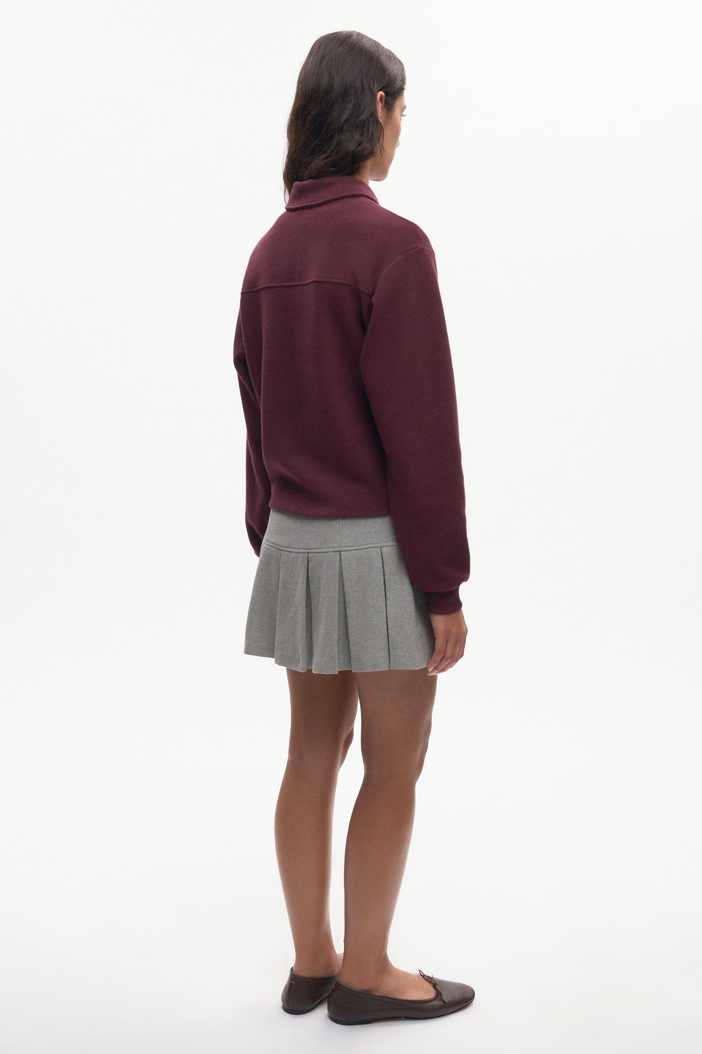 Women's Cozy Polo in Plum