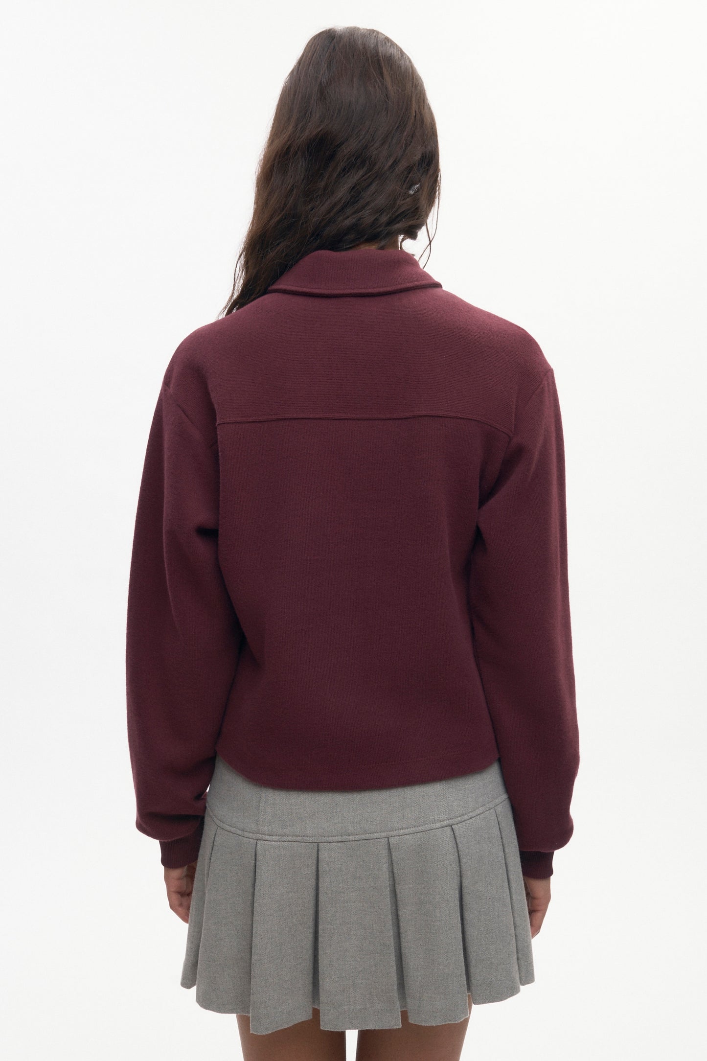 Women's Cozy Polo in Plum