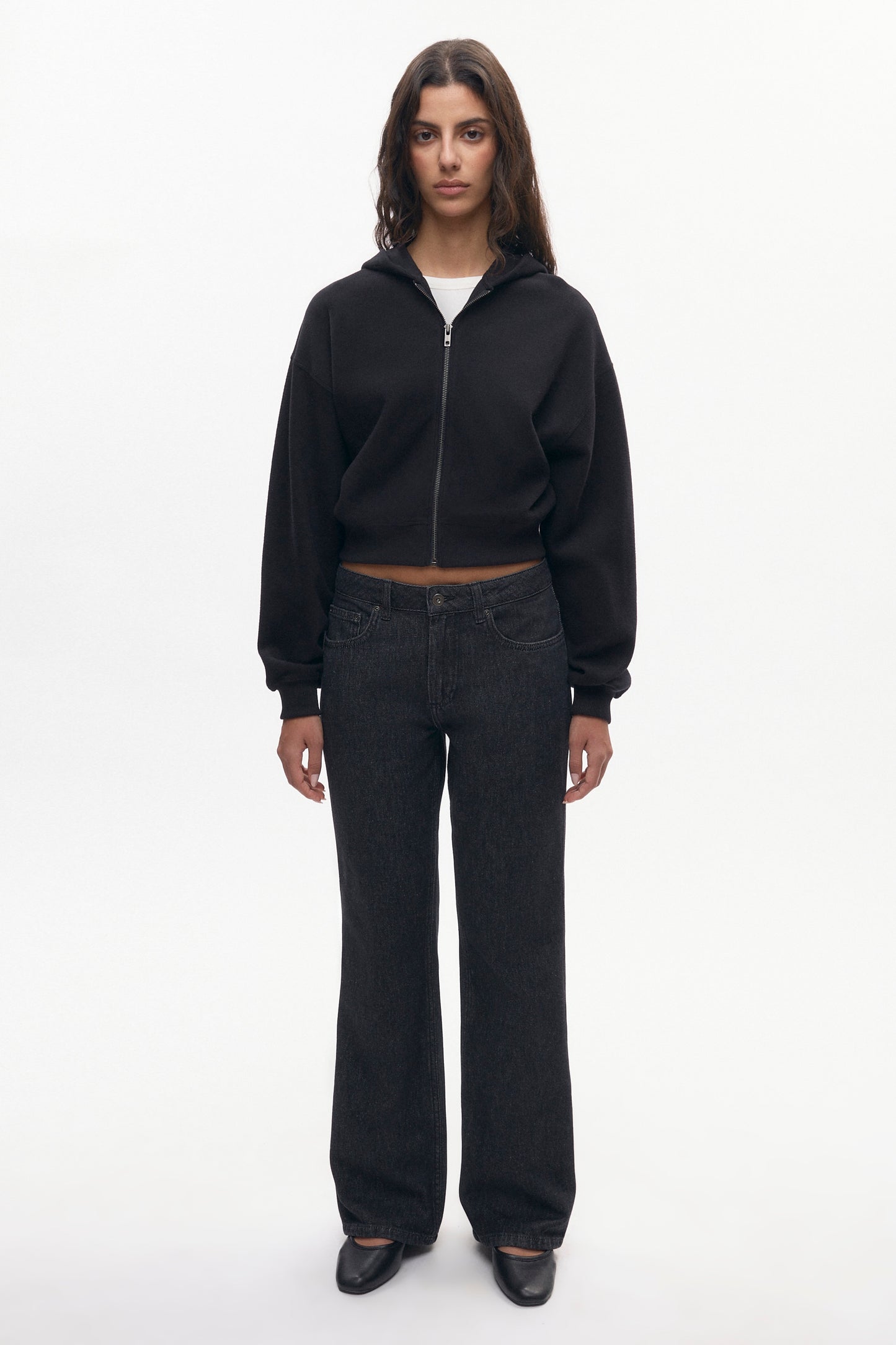 Women's Cozy Zip Hoodie in Black